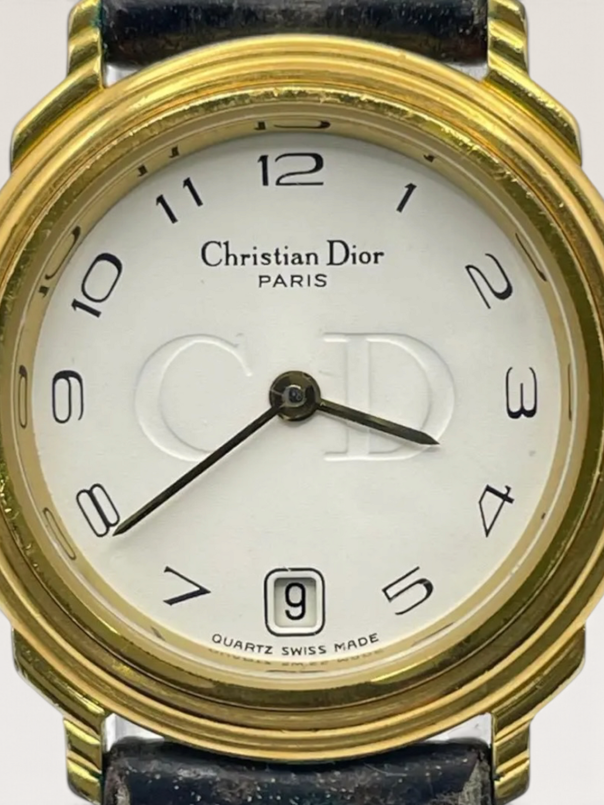 Vintage Christian Dior Gold-Tone Date Watch