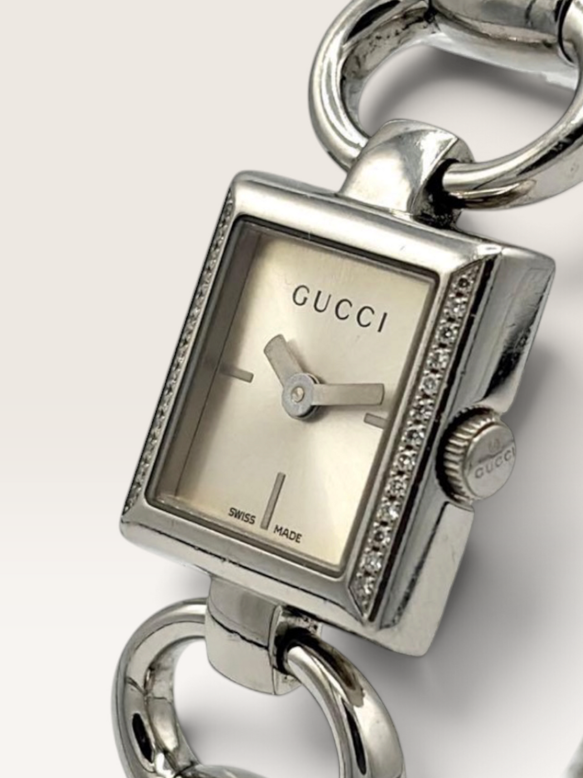 GUCCI Tornabuoni 120 Diamond Vintage Watch