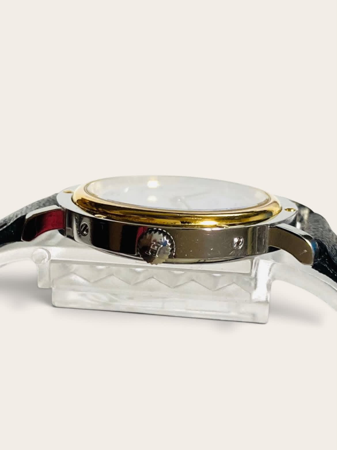 HERMÈS Vintage Watch (White Dial, Gold-Plated Case)