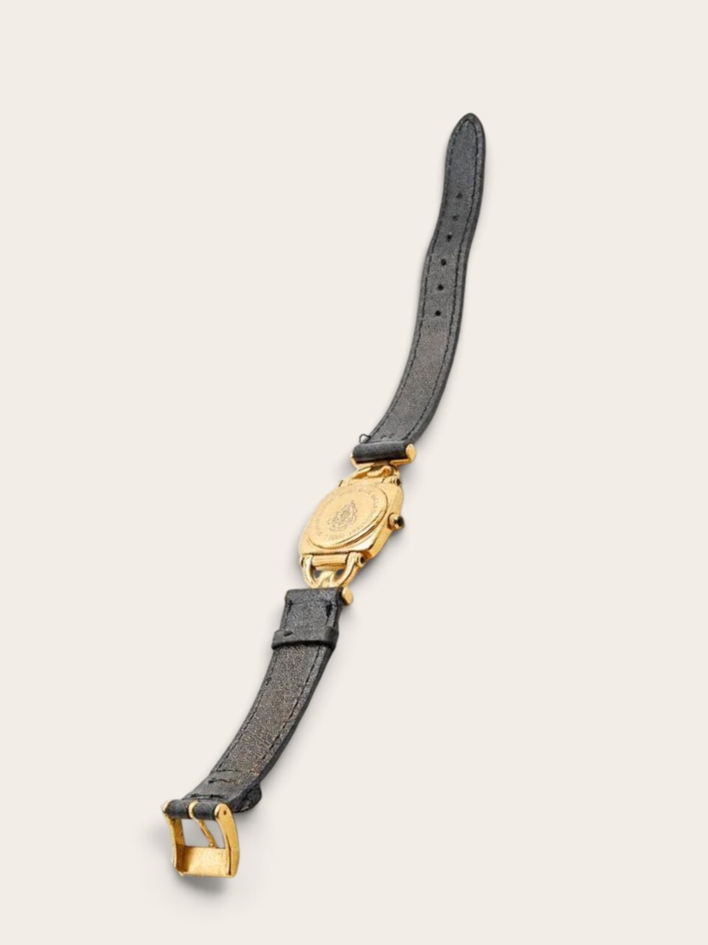 GUCCI Logo Bezel Black Dial Watch
