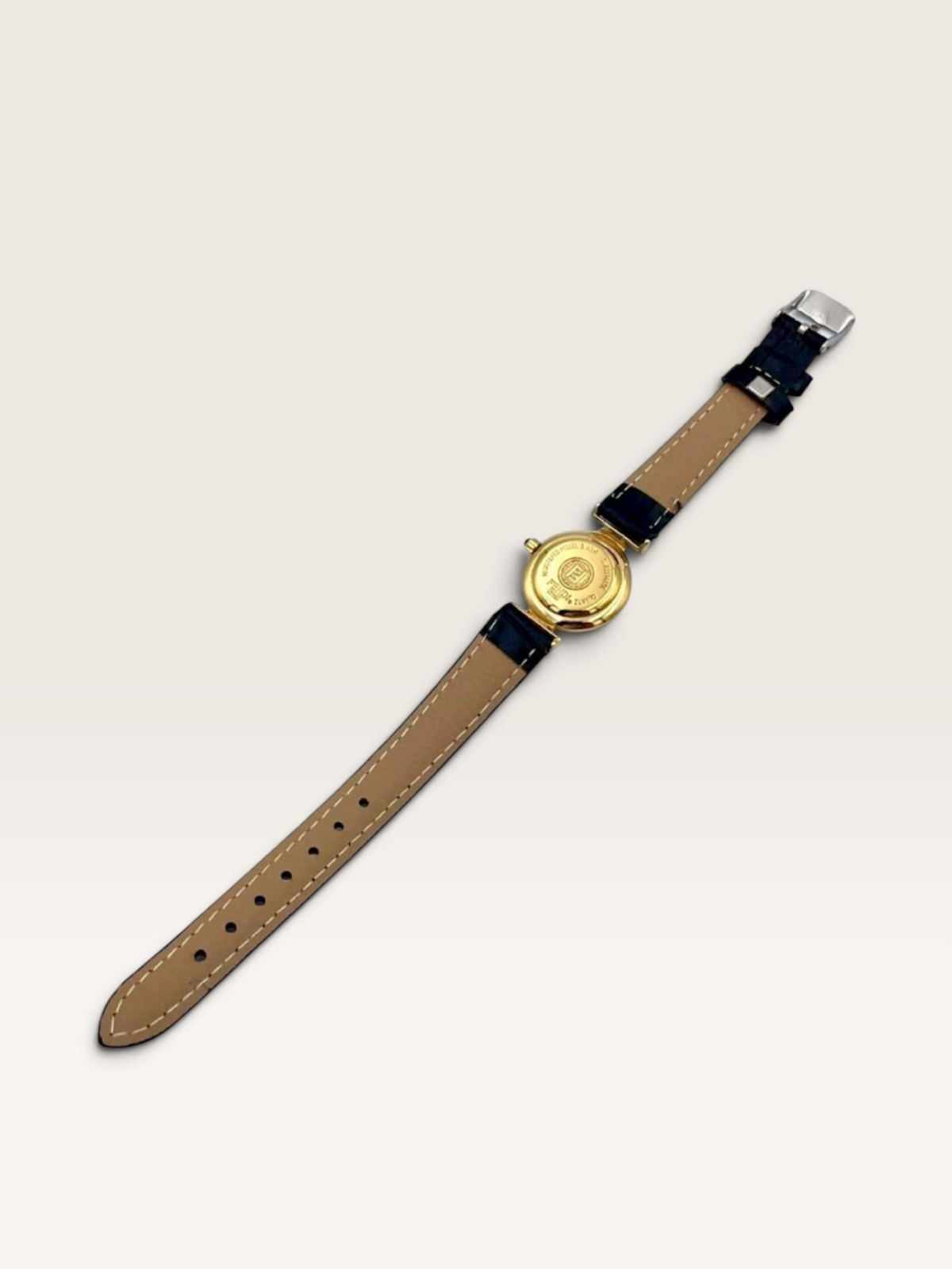 FENDI  Zucca Black Dial Gold-Tone Vintage Watch