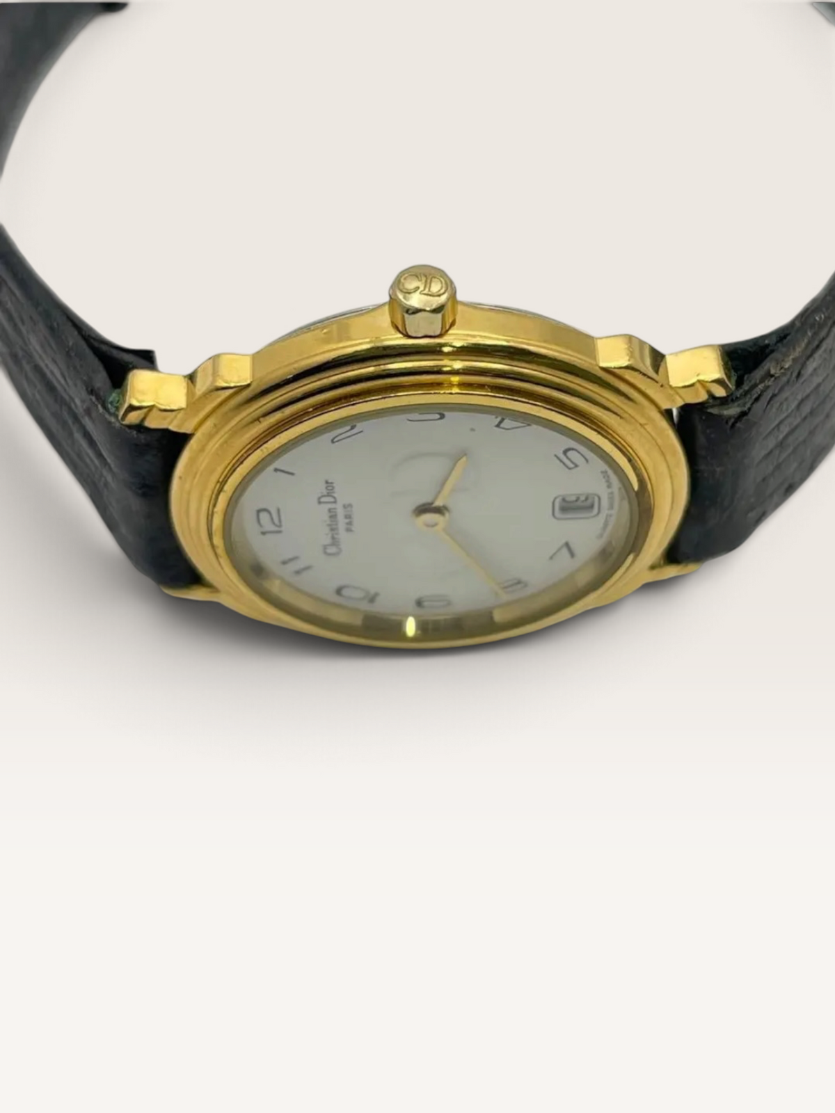Vintage Christian Dior Gold-Tone Date Watch