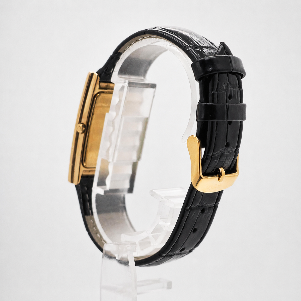 Vintage Christian Dior Gold Rectangular “CD” Logo Watch