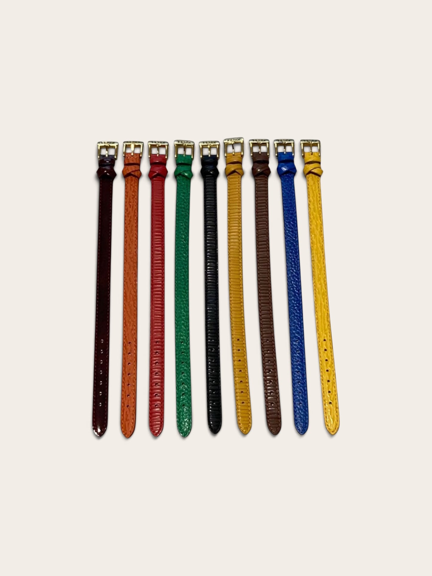Fendi Chameleon Watch 640L Gold with 9 Interchangeable Straps