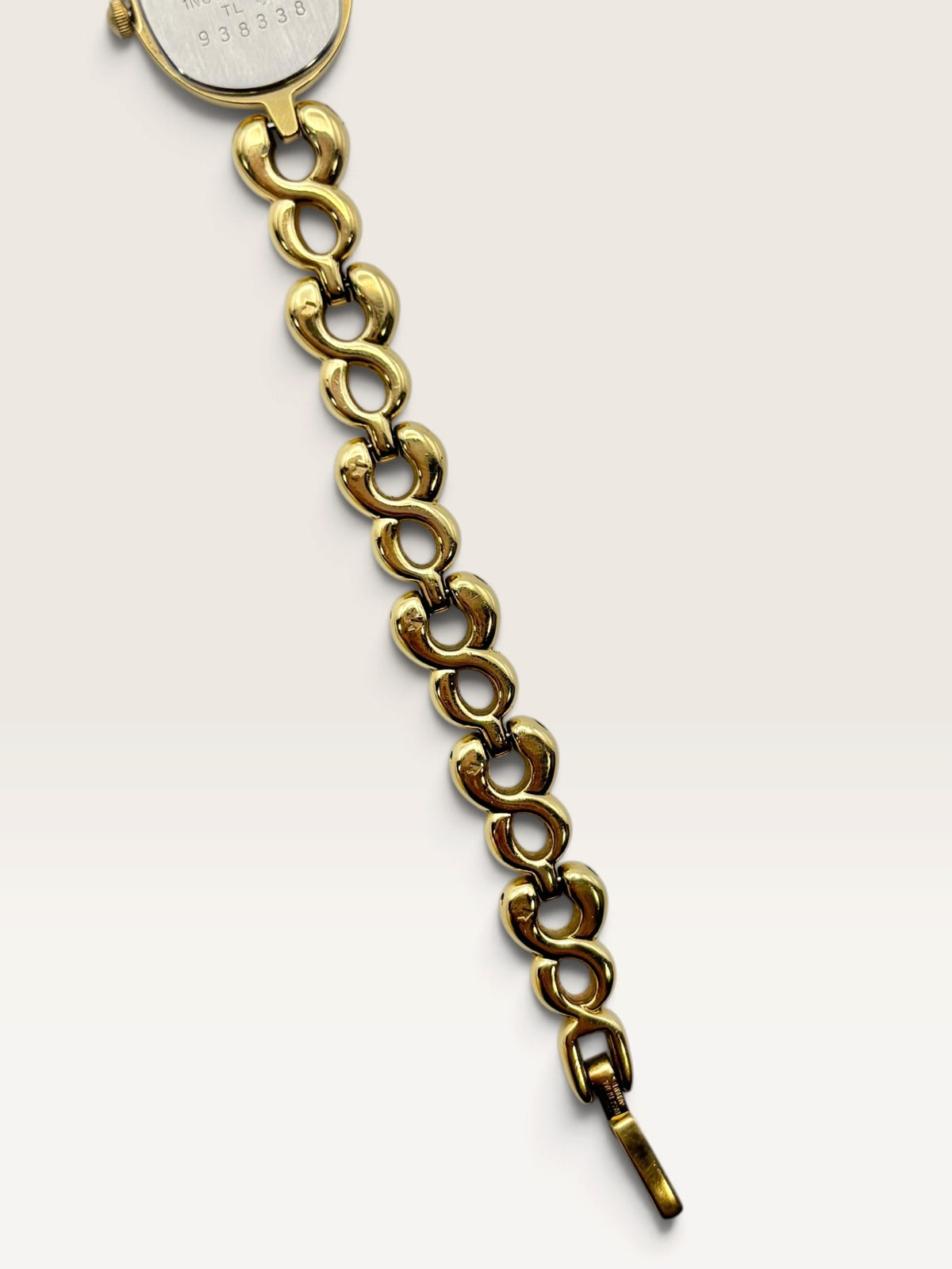 SEIKO Vintage Gold Link Bracelet Quartz Watch — Black Dial