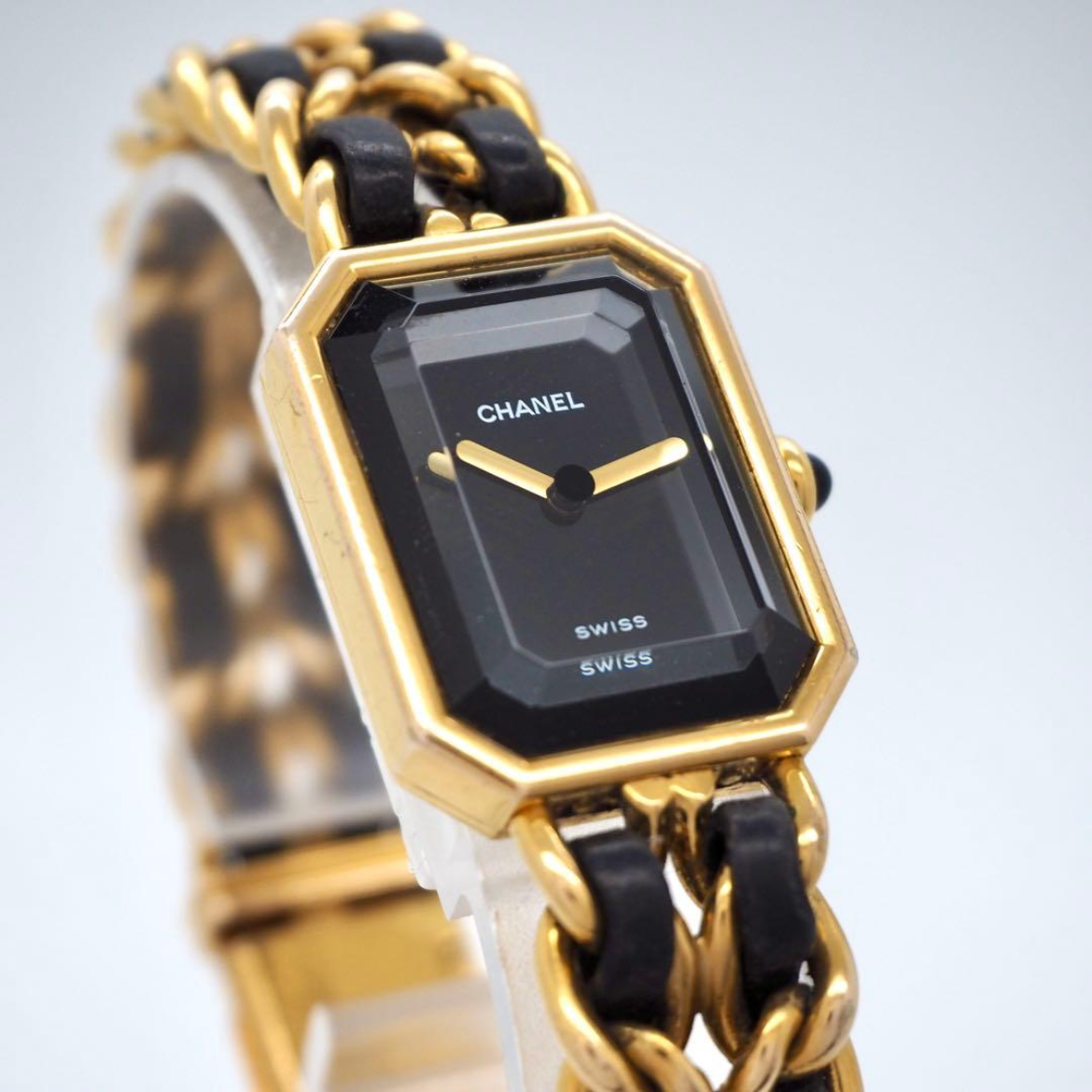 CHANEL Première Vintage Watch — Black Dial × Gold