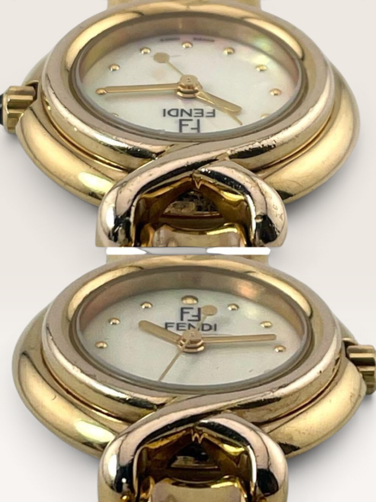FENDI 700L Mother-of-Pearl Gold-Tone Vintage Quartz Watch