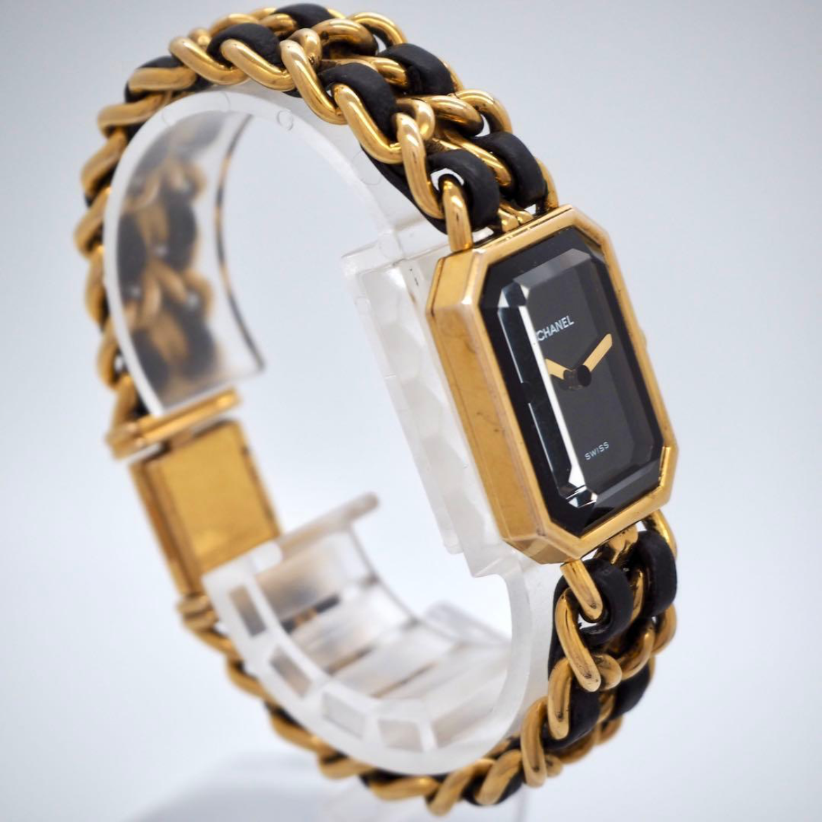CHANEL Première Vintage Watch — Black Dial × Gold