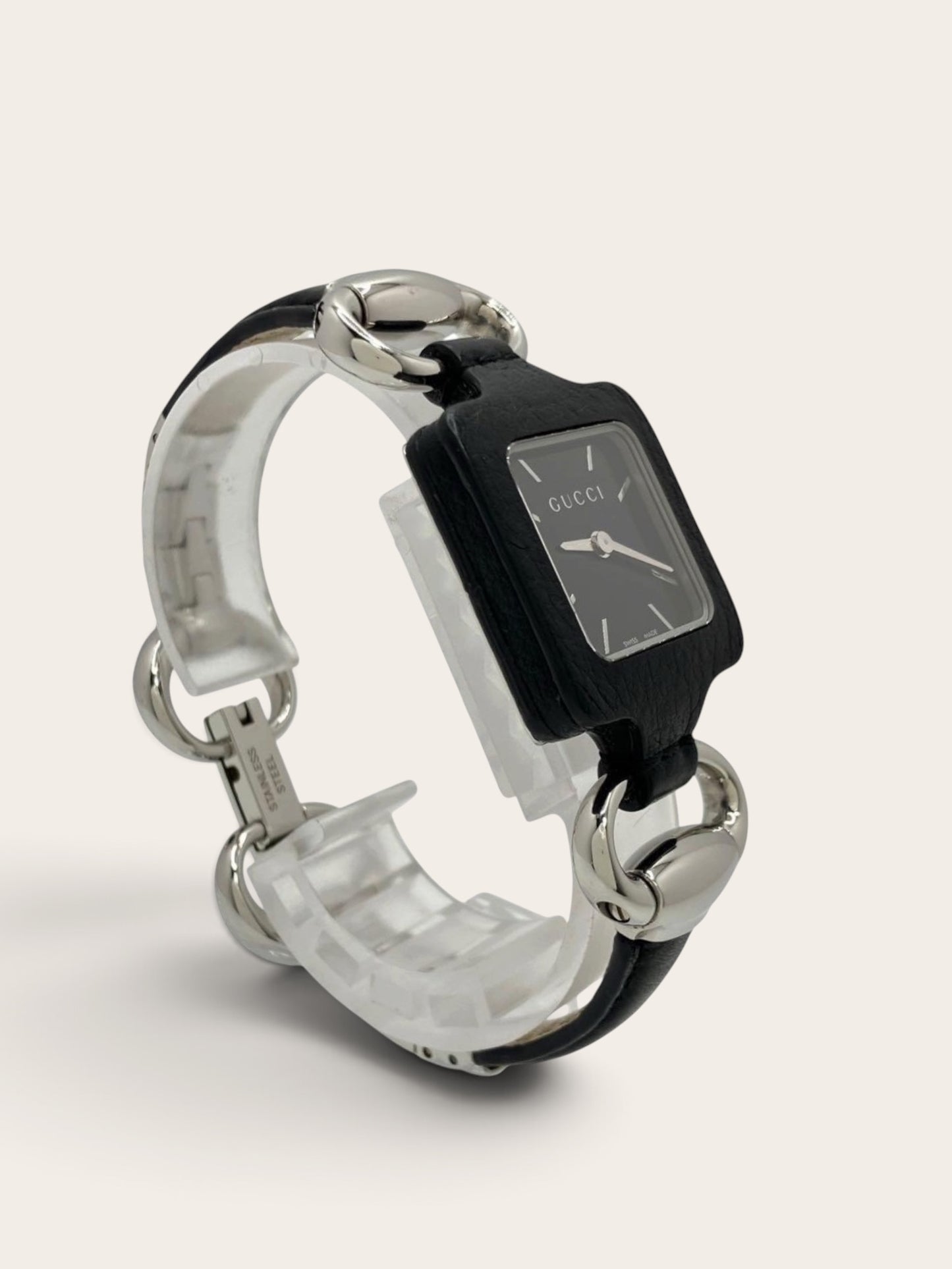 GUCCI  Horsebit Black Dial Watch
