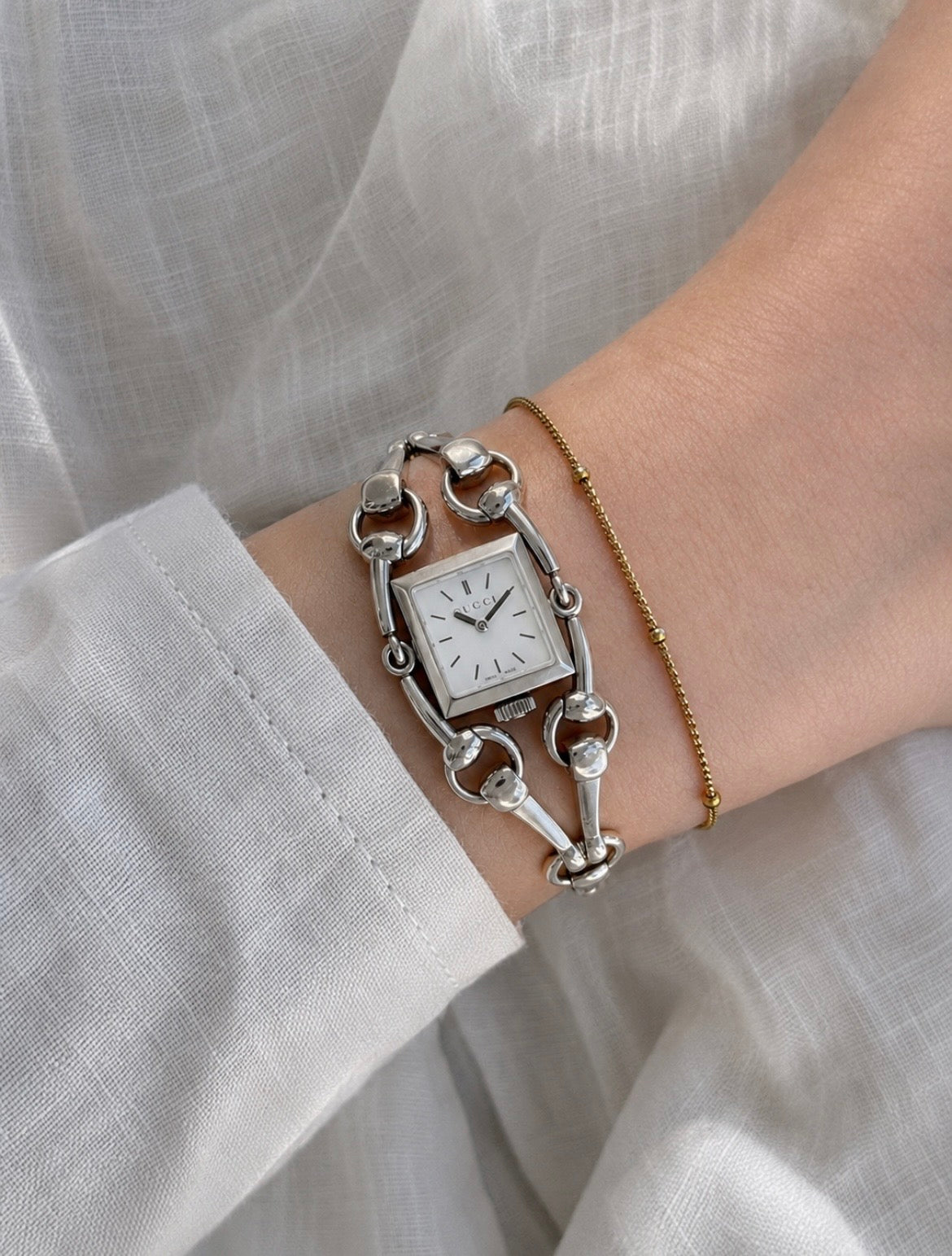GUCCI Signoria Silver Bracelet Watch