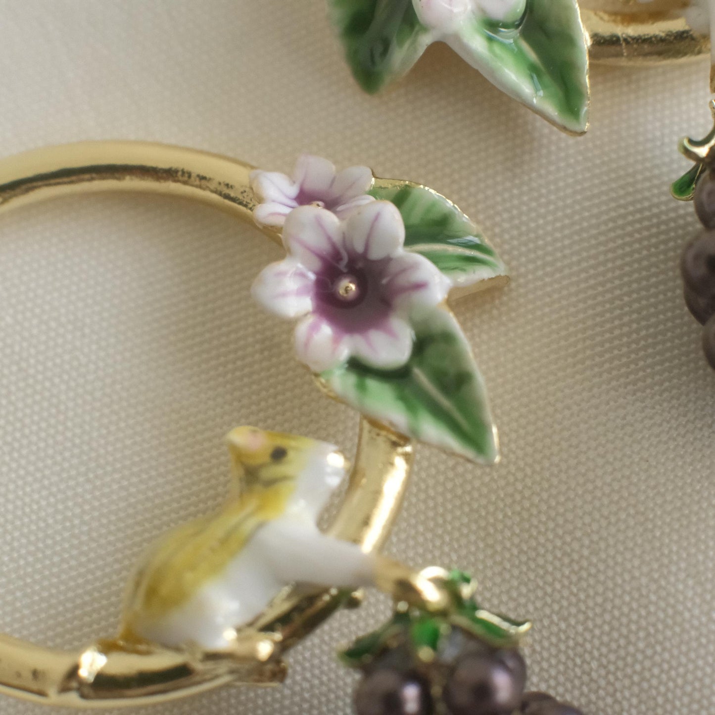 Blackberry Mouse Hoop Earrings