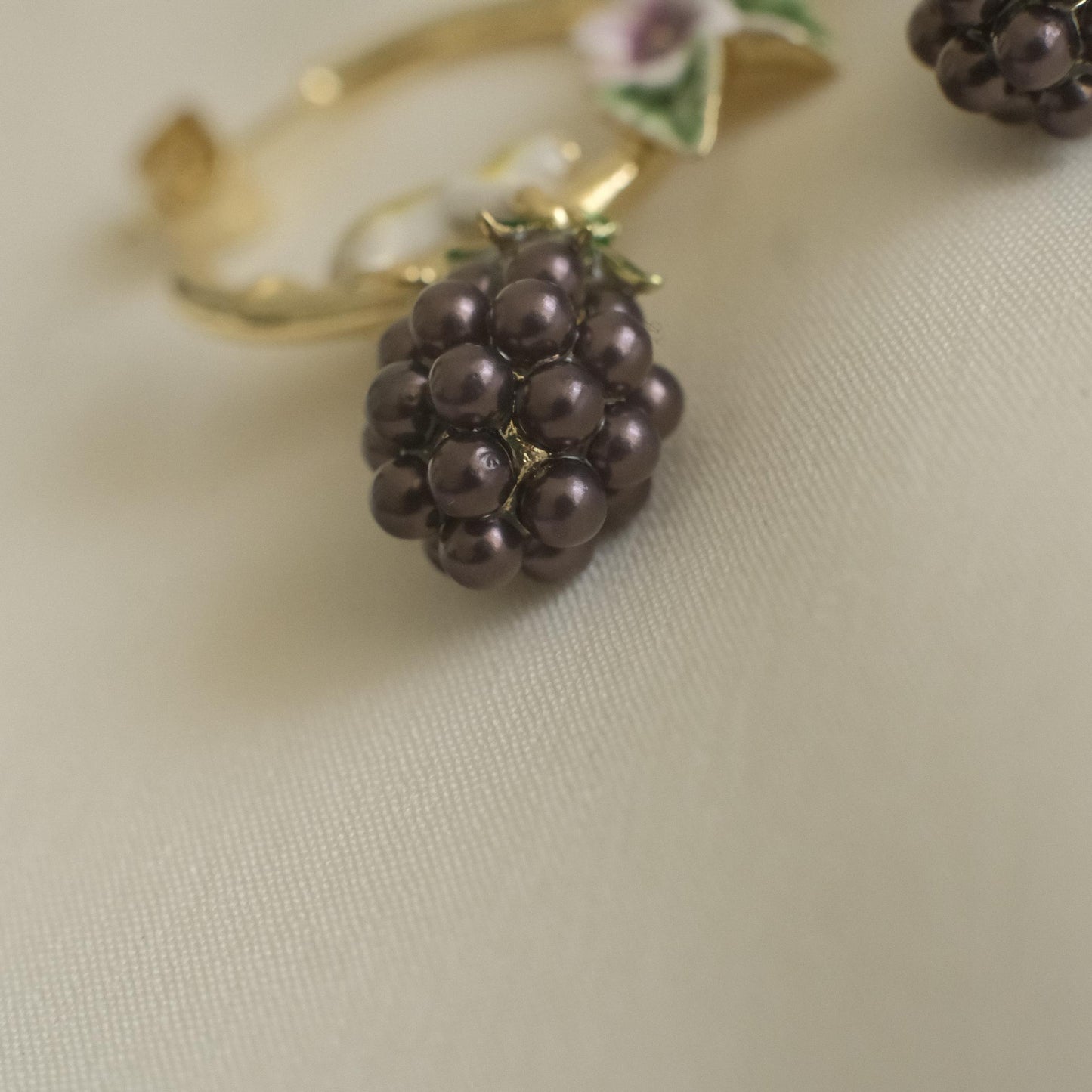 Blackberry Mouse Hoop Earrings