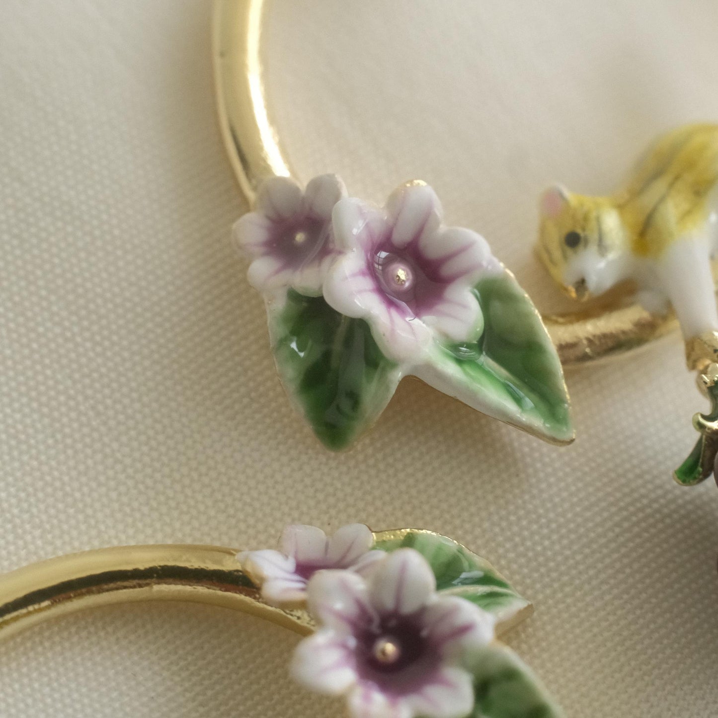 Blackberry Mouse Hoop Earrings