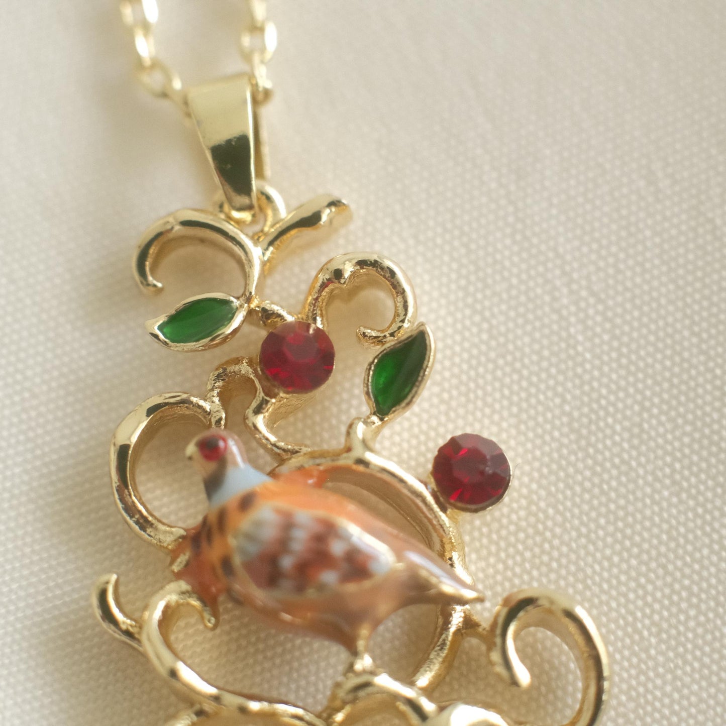 Partridge and Parl Lattice Pendant