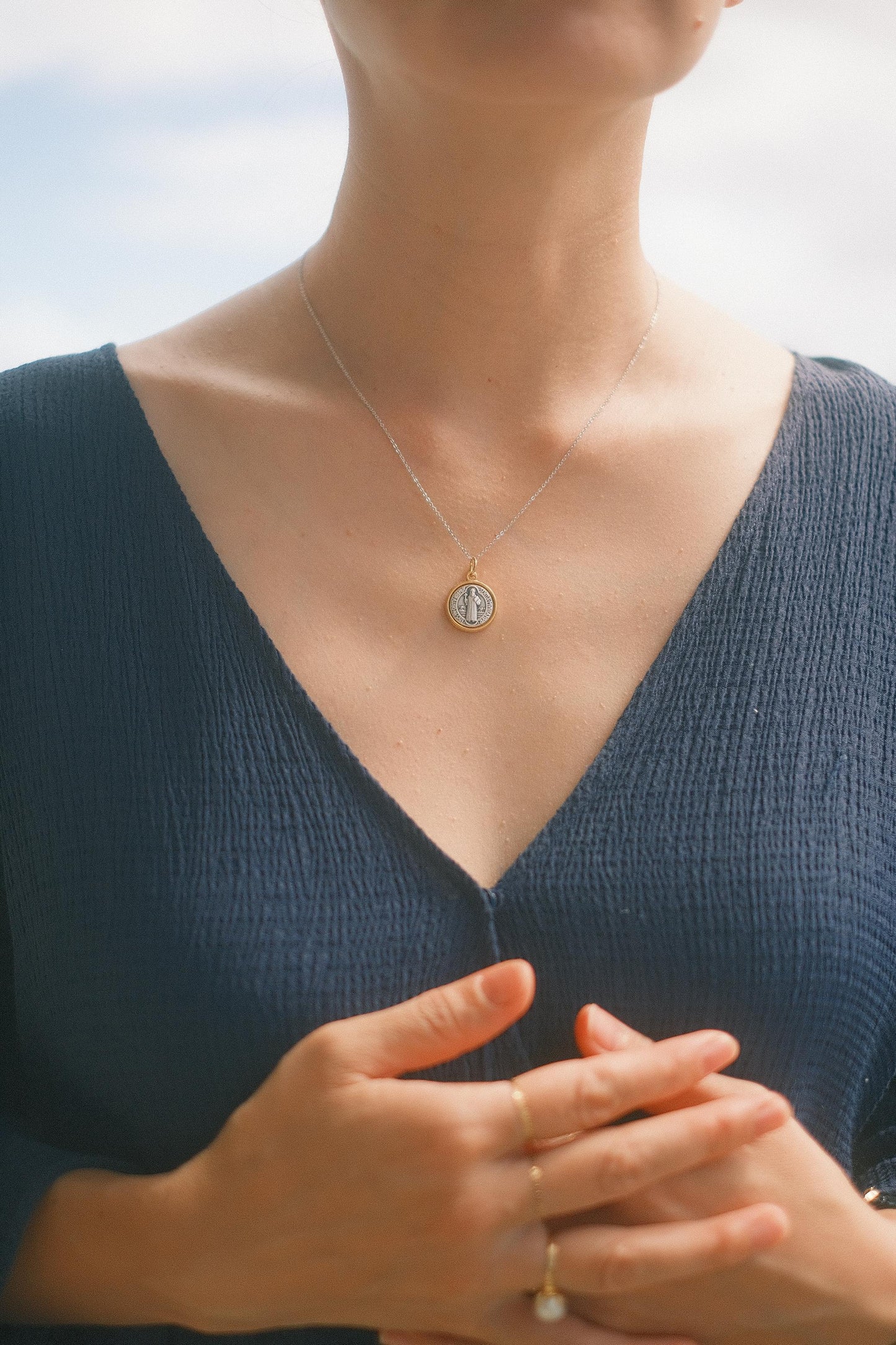 The Italian Médaille Pendant Necklace Collection: St Benedict