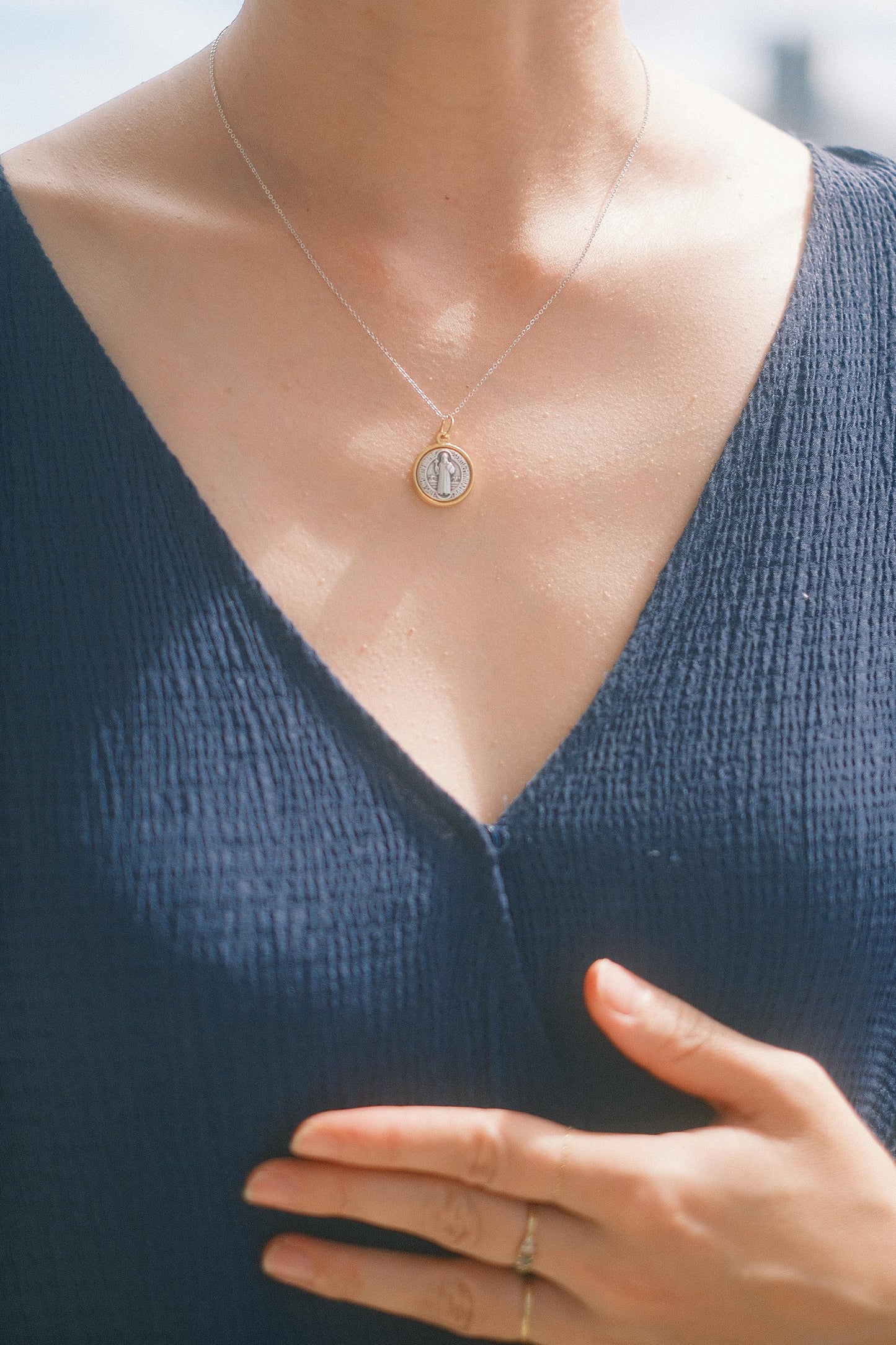 The Italian Médaille Pendant Necklace Collection: St Benedict