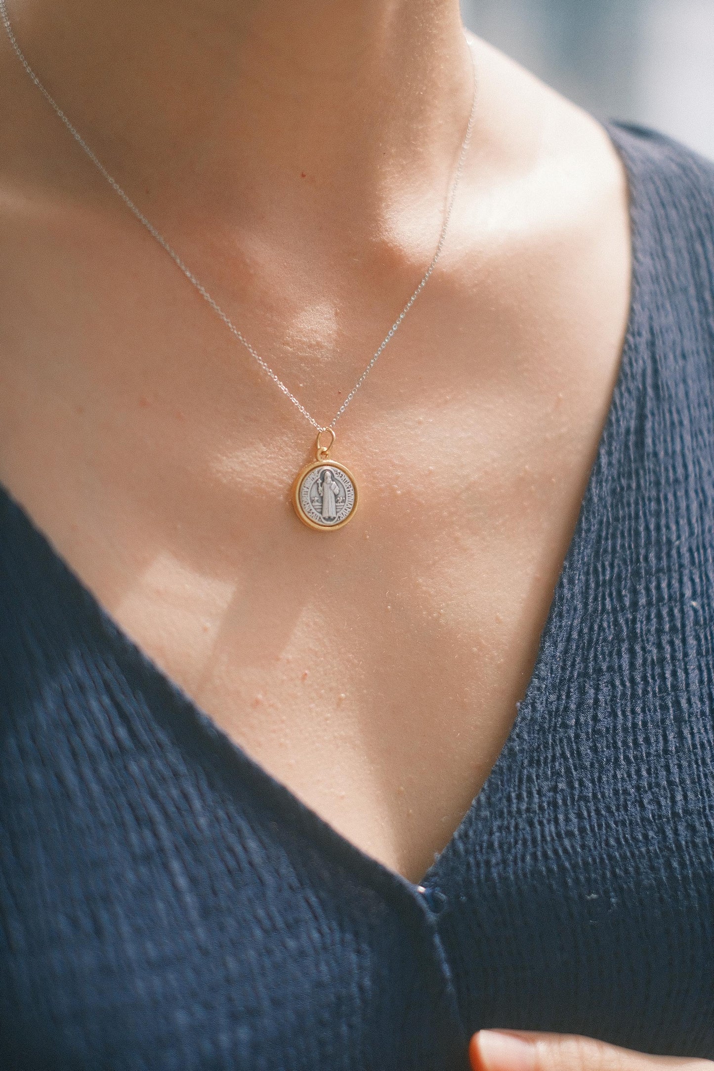 The Italian Médaille Pendant Necklace Collection: St Benedict