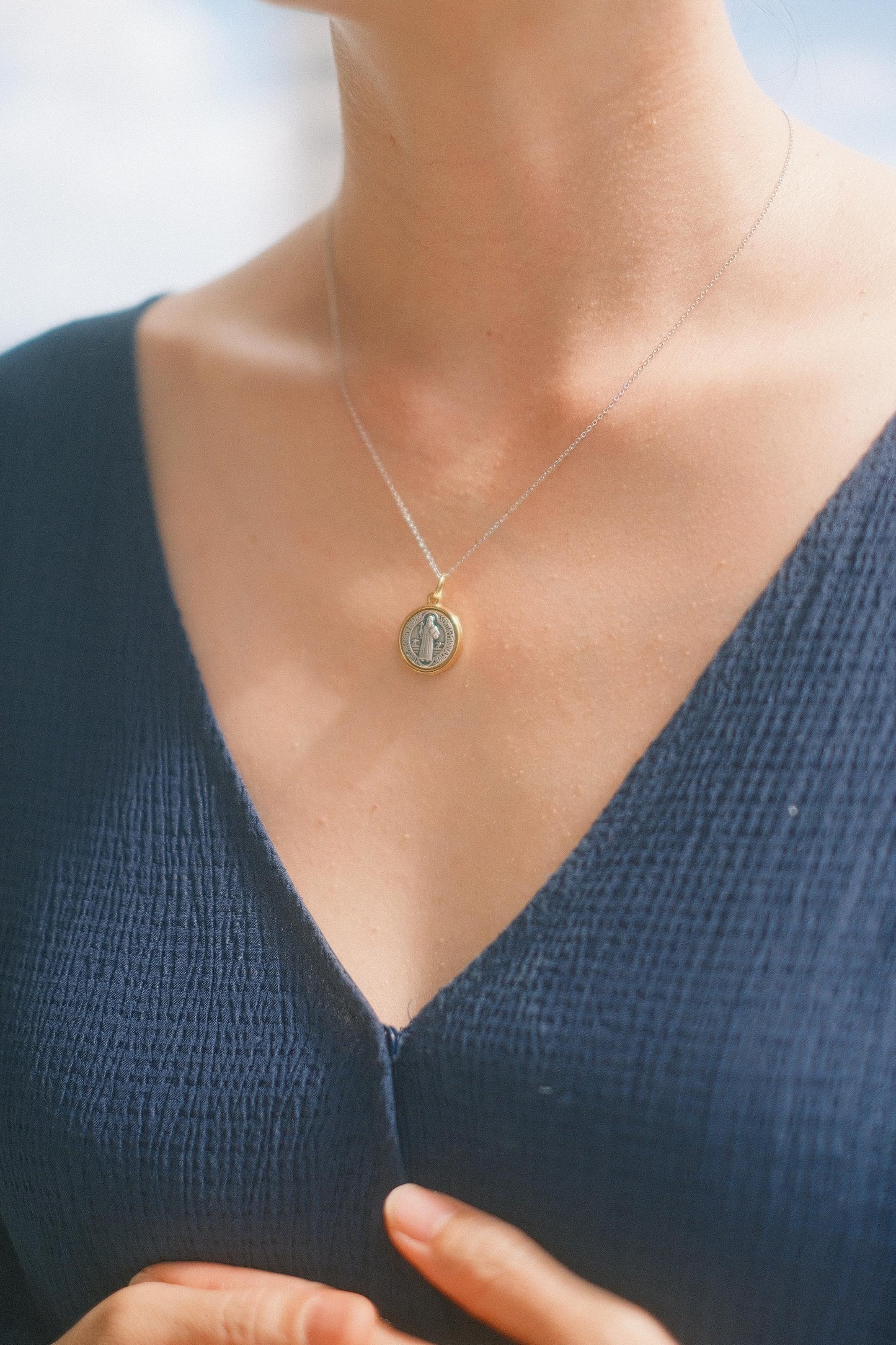 The Italian Médaille Pendant Necklace Collection: St Benedict