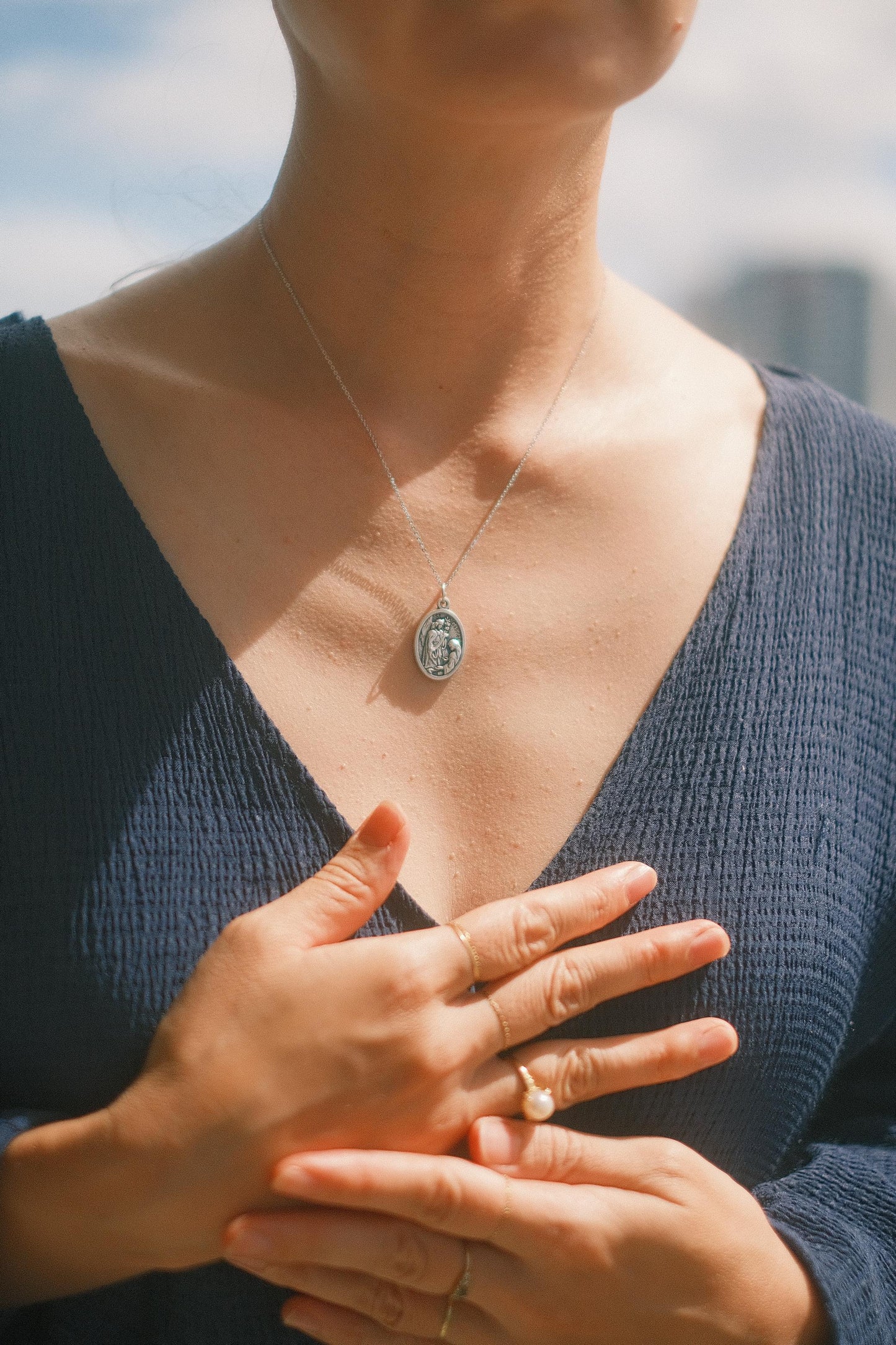 The Italian Médaille Pendant Necklace Collection: St. Gabriel