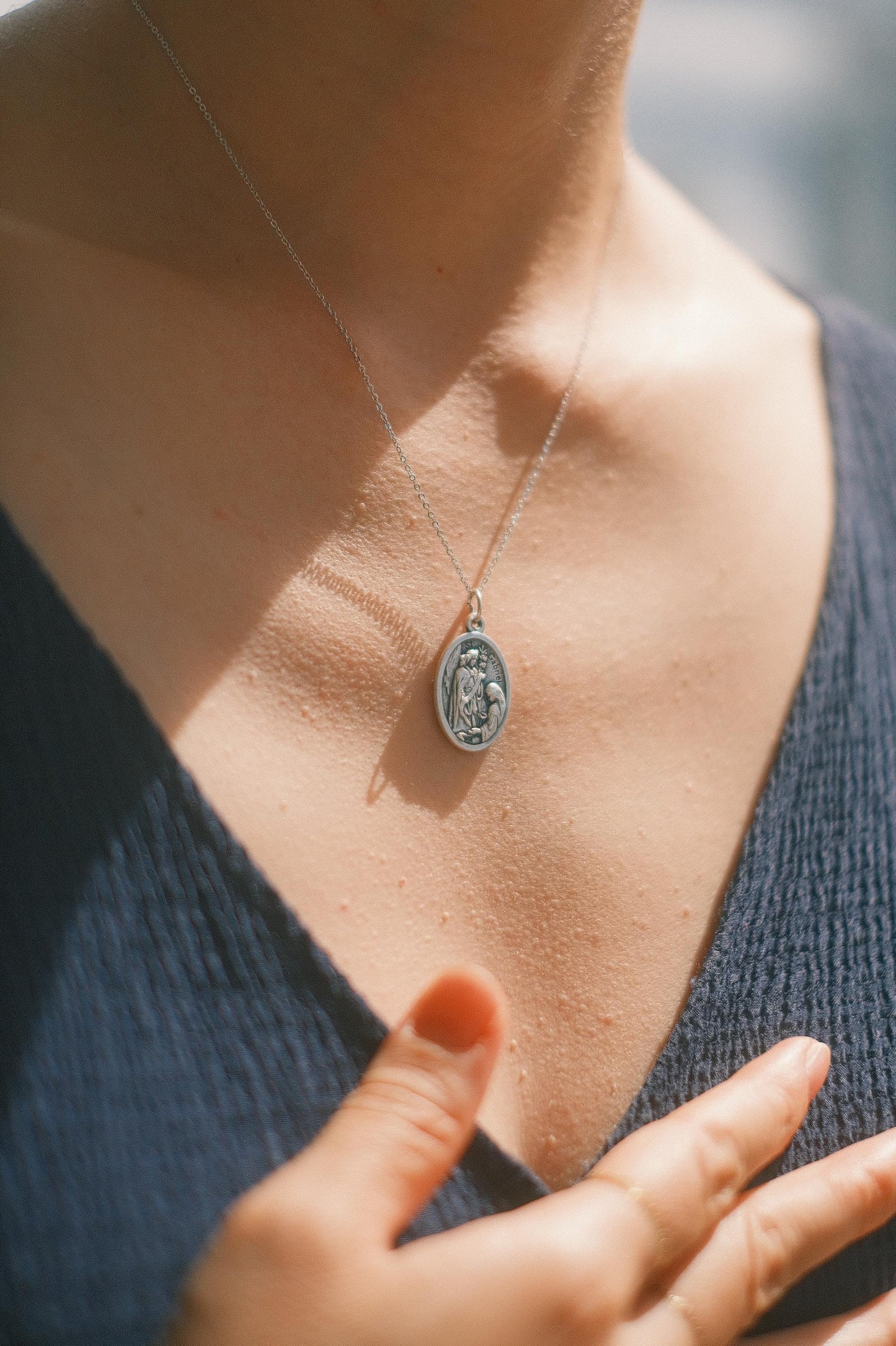The Italian Médaille Pendant Necklace Collection: St. Gabriel