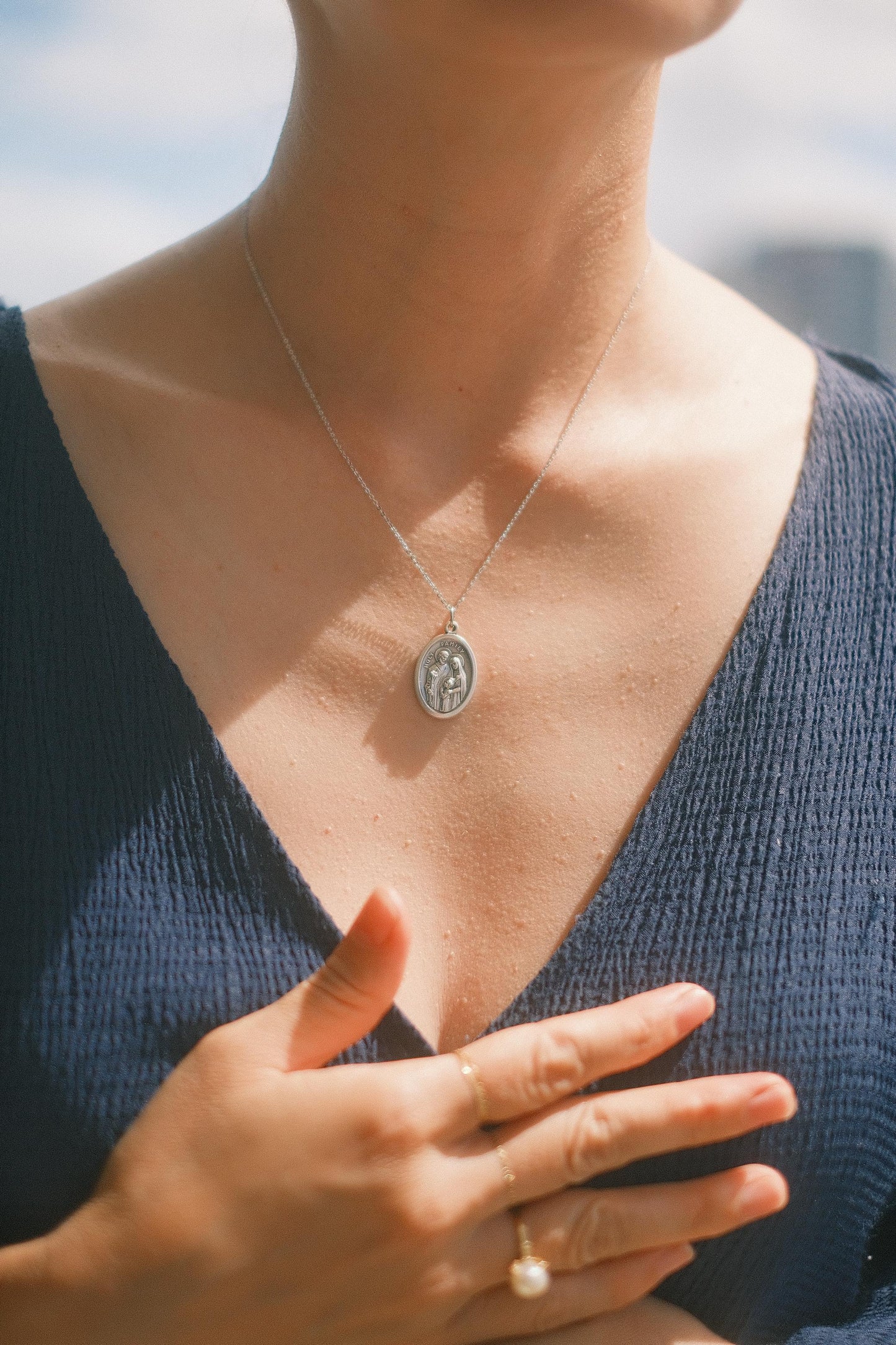 The Italian Médaille Pendant Necklace Collection: Holy Family