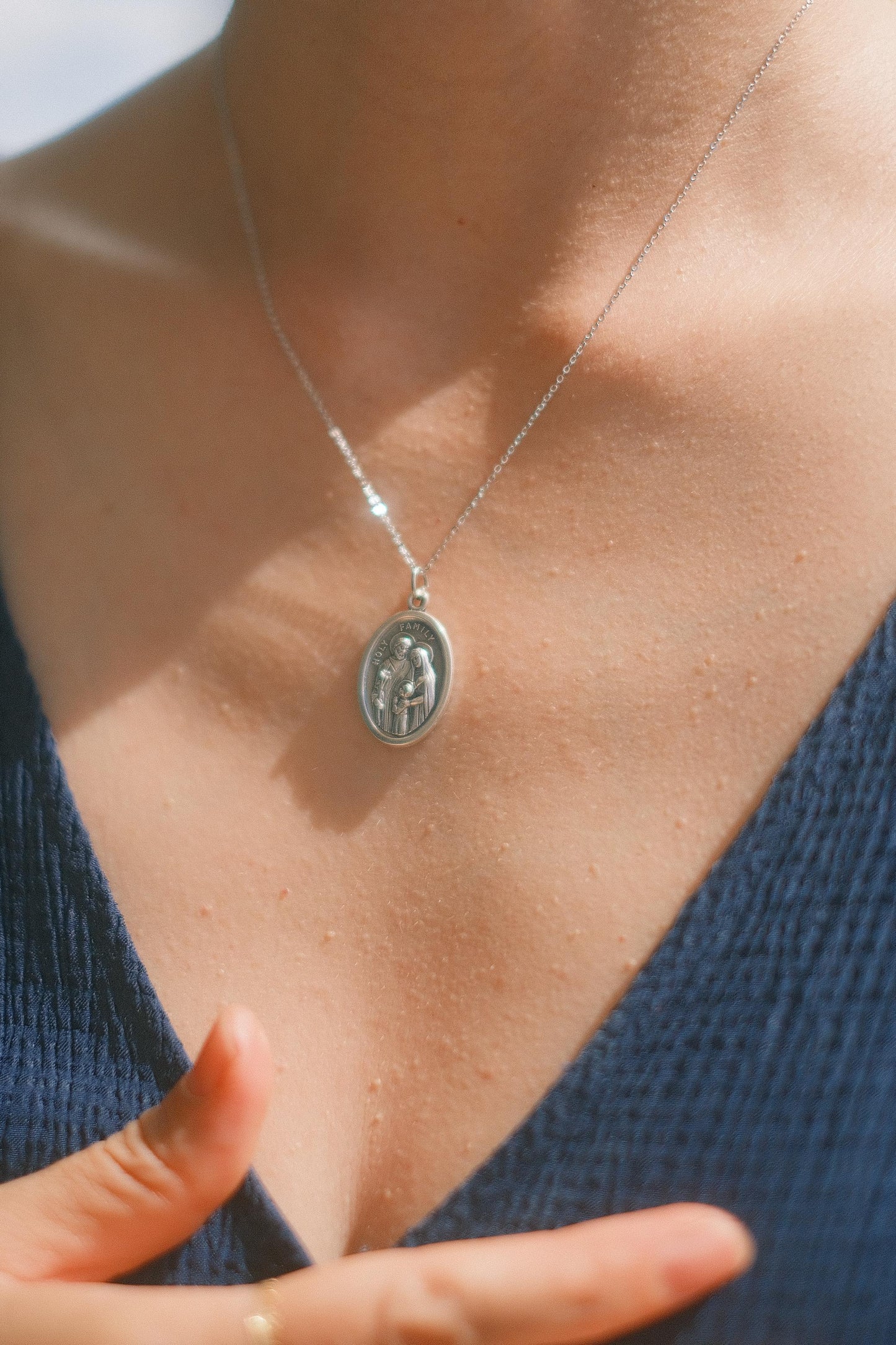 The Italian Médaille Pendant Necklace Collection: Holy Family