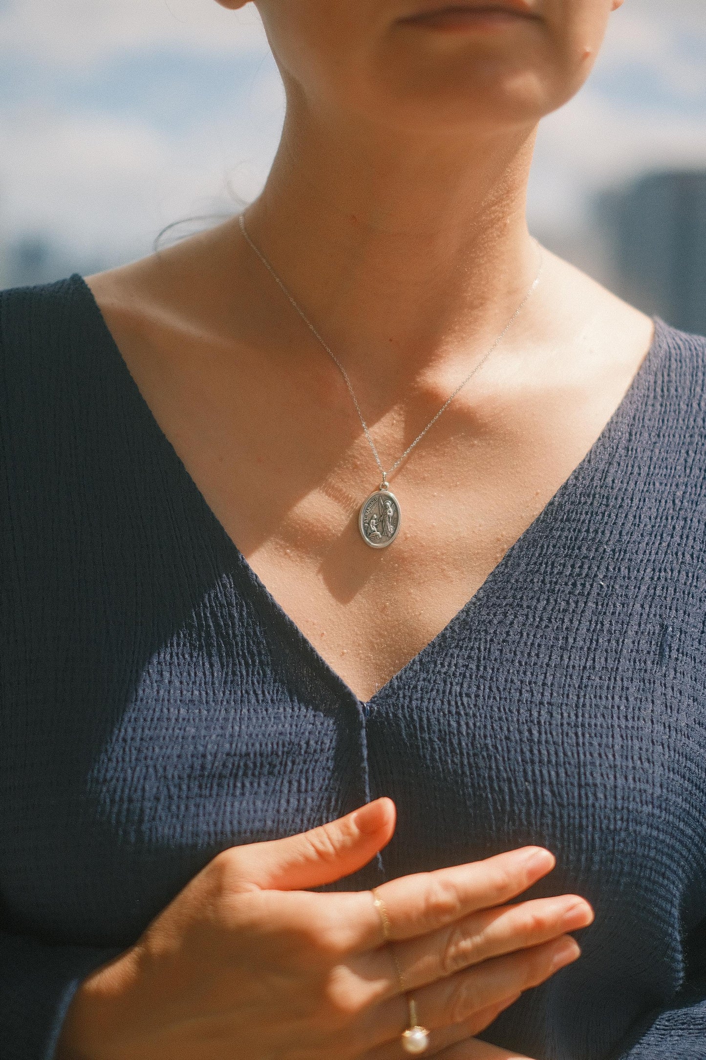 The Italian Médaille Pendant Necklace Collection: St. Raphael