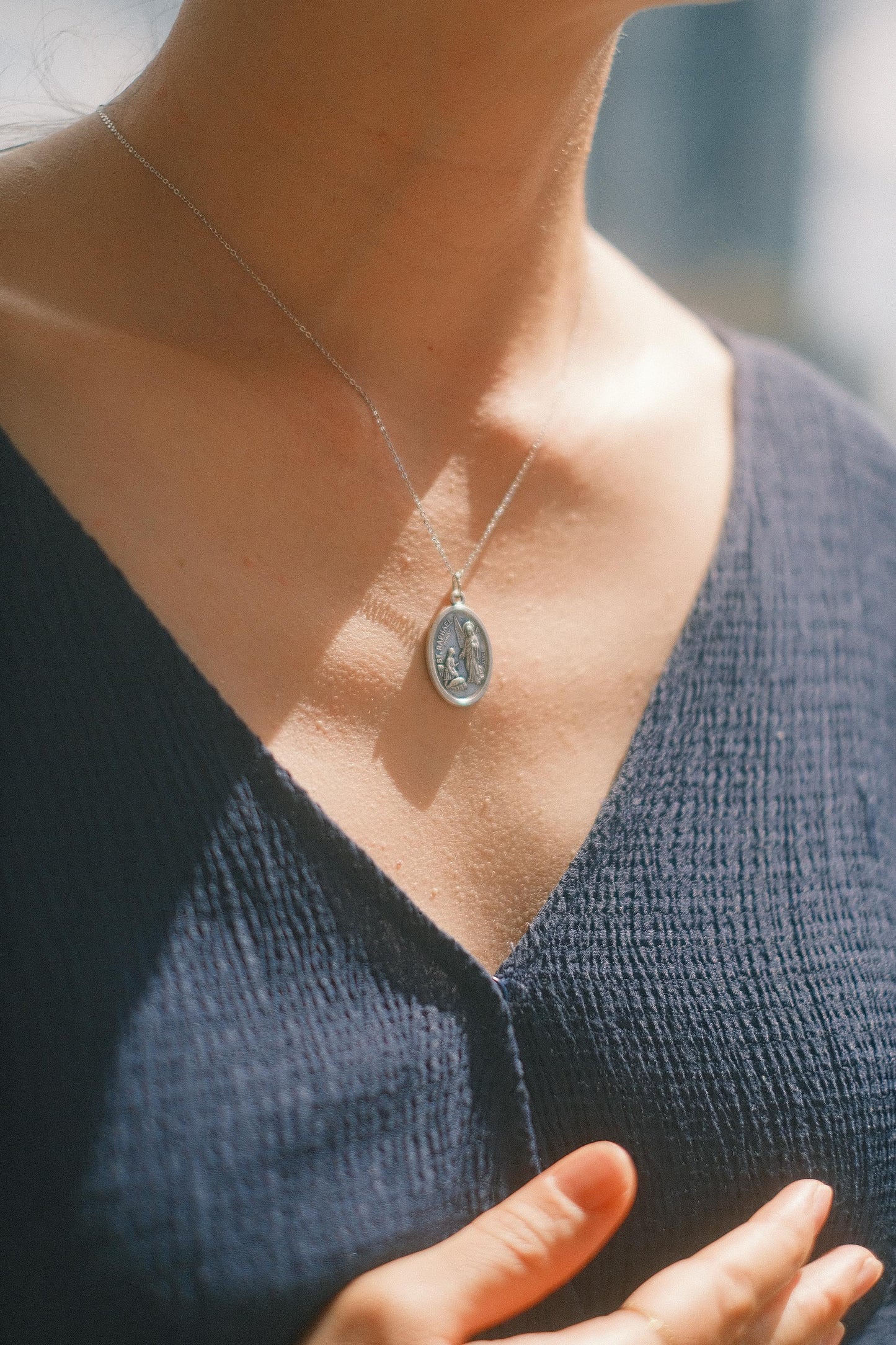 The Italian Médaille Pendant Necklace Collection: St. Raphael