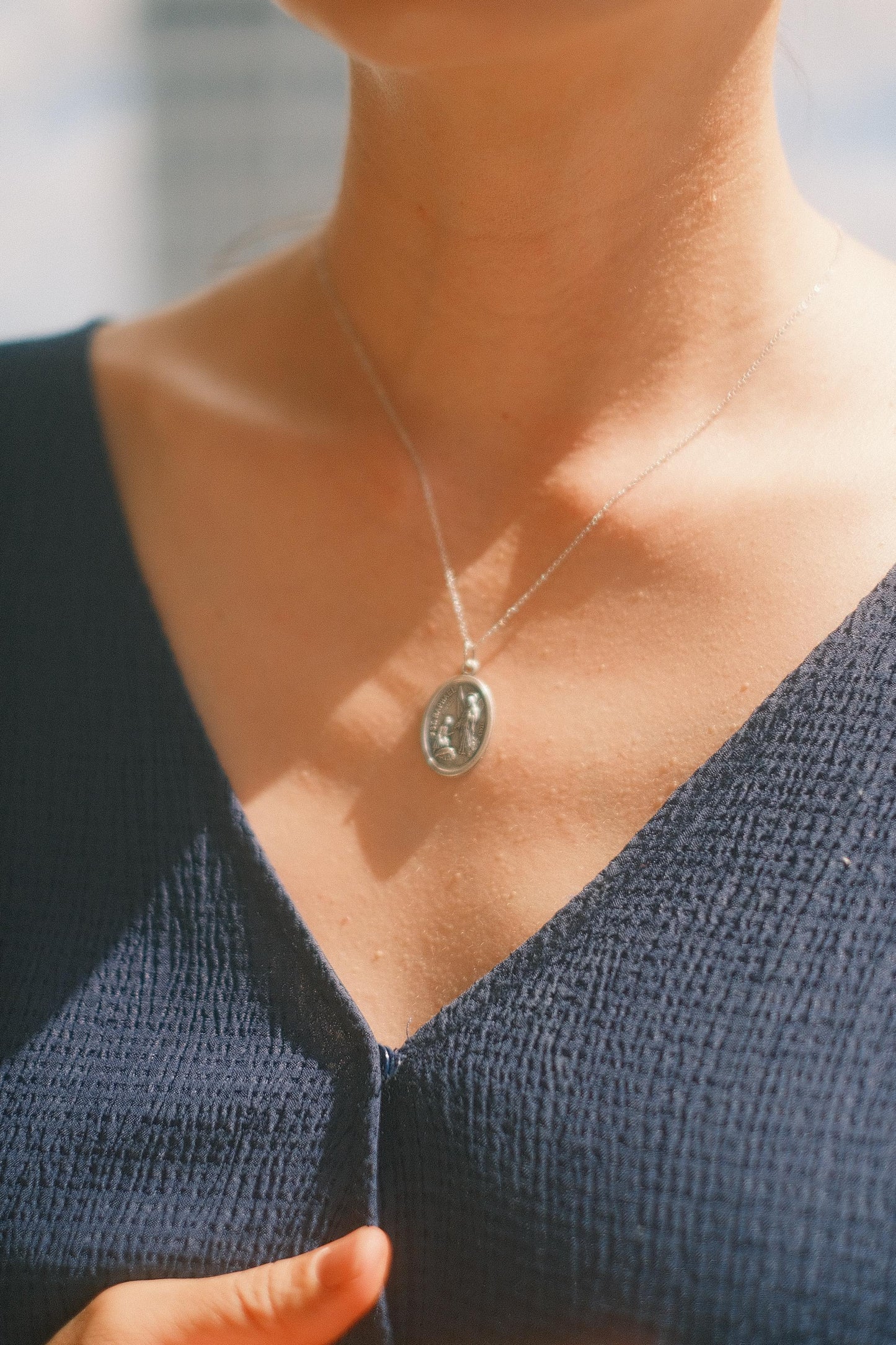 The Italian Médaille Pendant Necklace Collection: St. Raphael