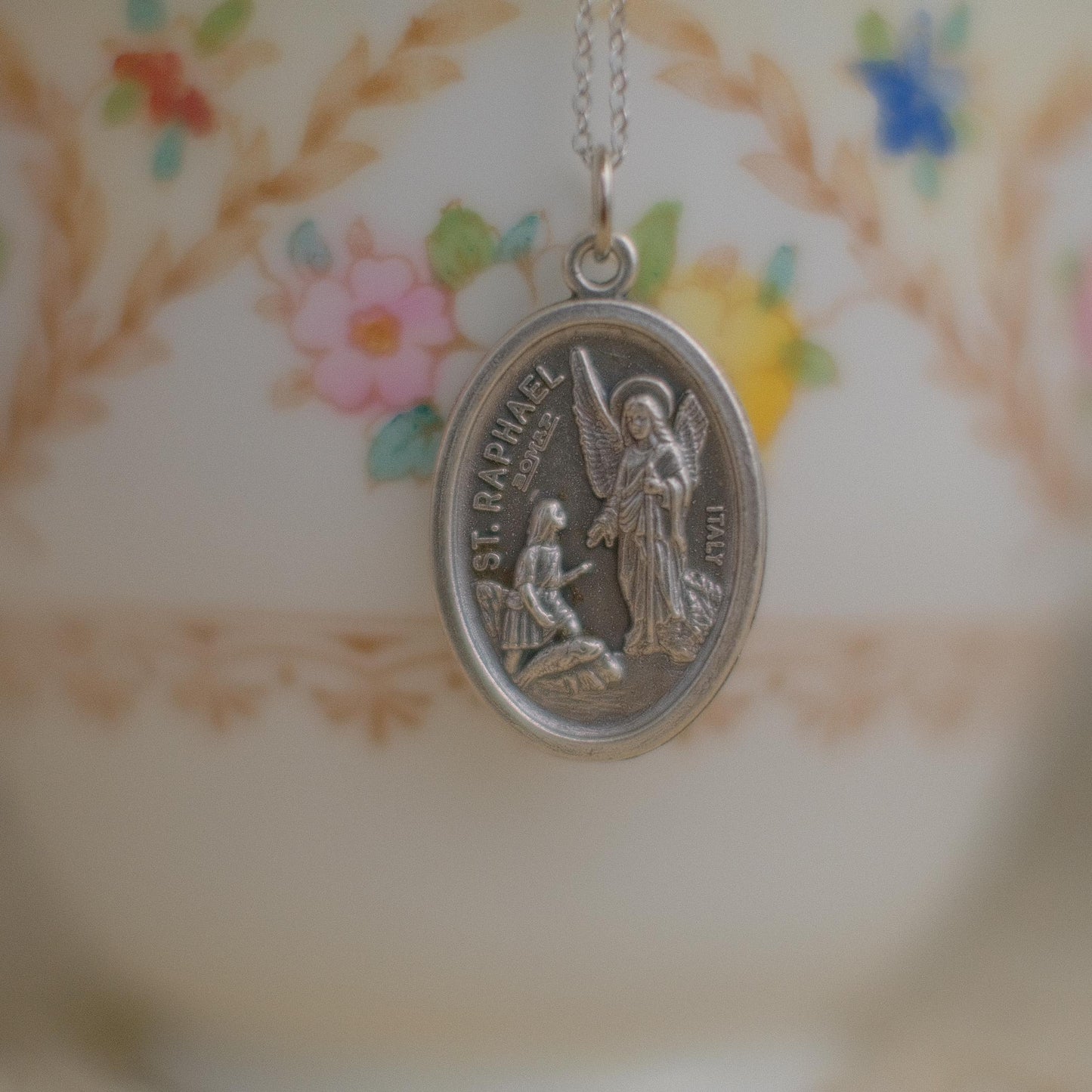 The Italian Médaille Pendant Necklace Collection: St. Raphael