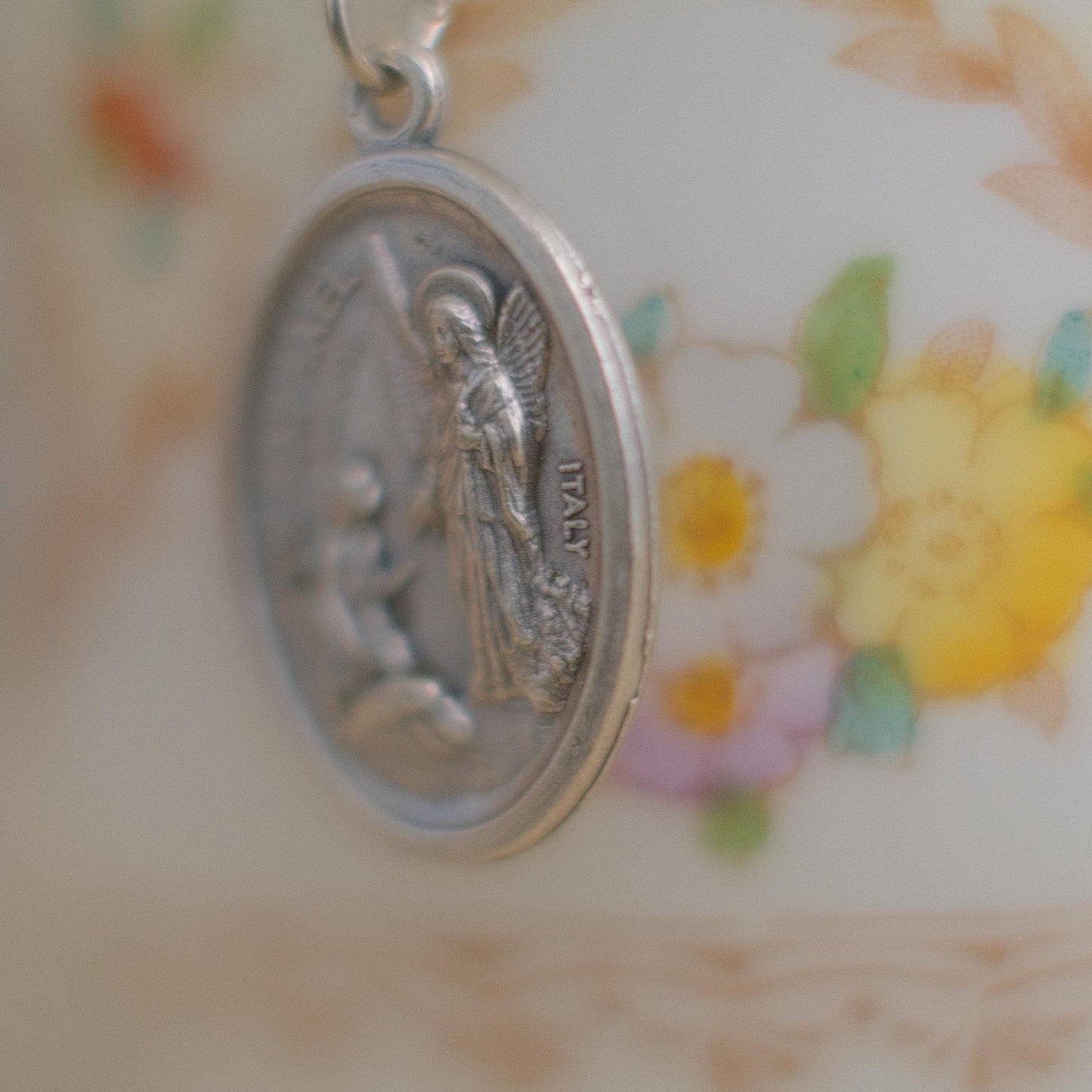 The Italian Médaille Pendant Necklace Collection: St. Raphael