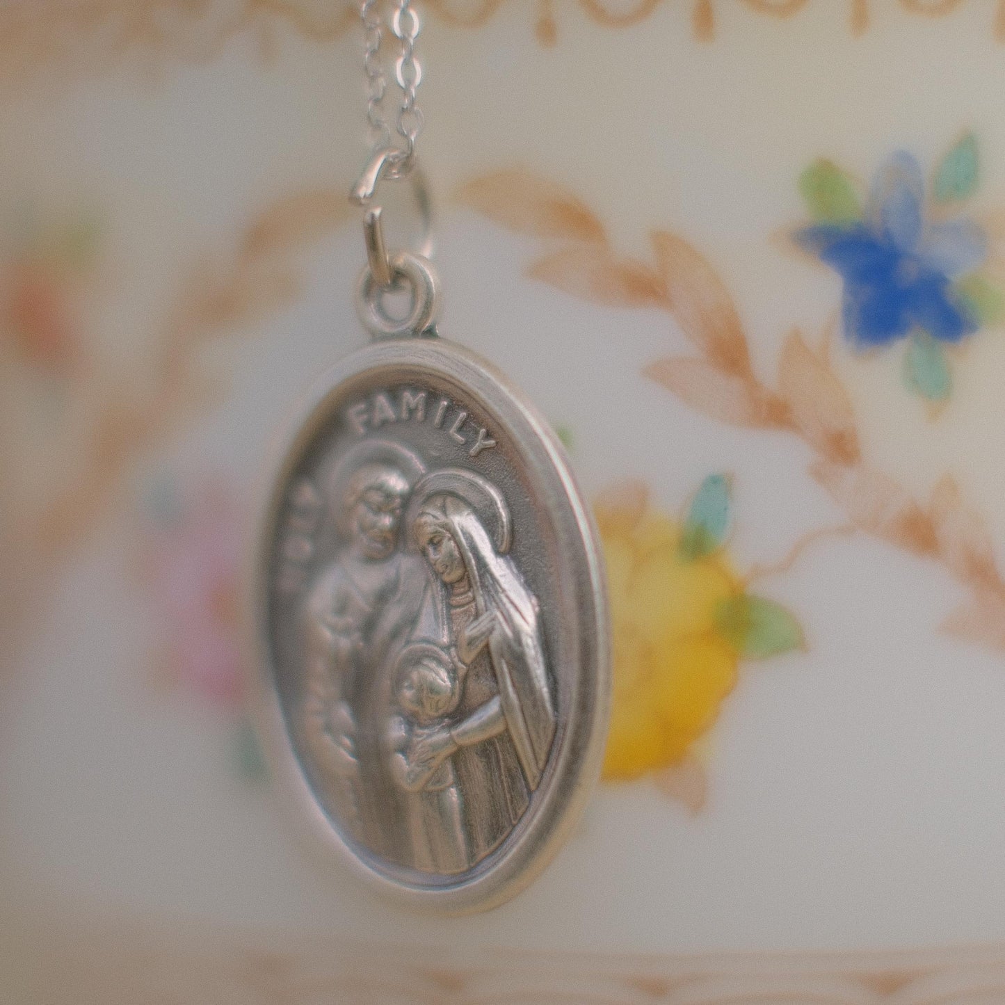 The Italian Médaille Pendant Necklace Collection: Holy Family