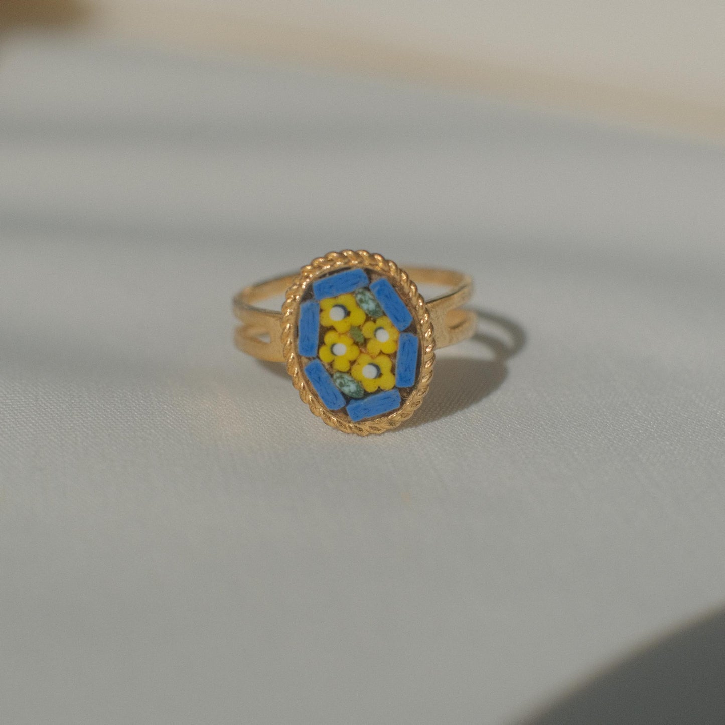Vintage Italian Micromosaic Ring