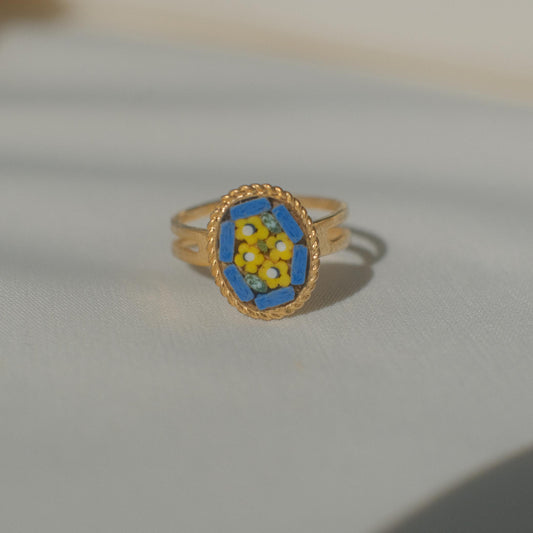 Vintage Italian Micromosaic Ring