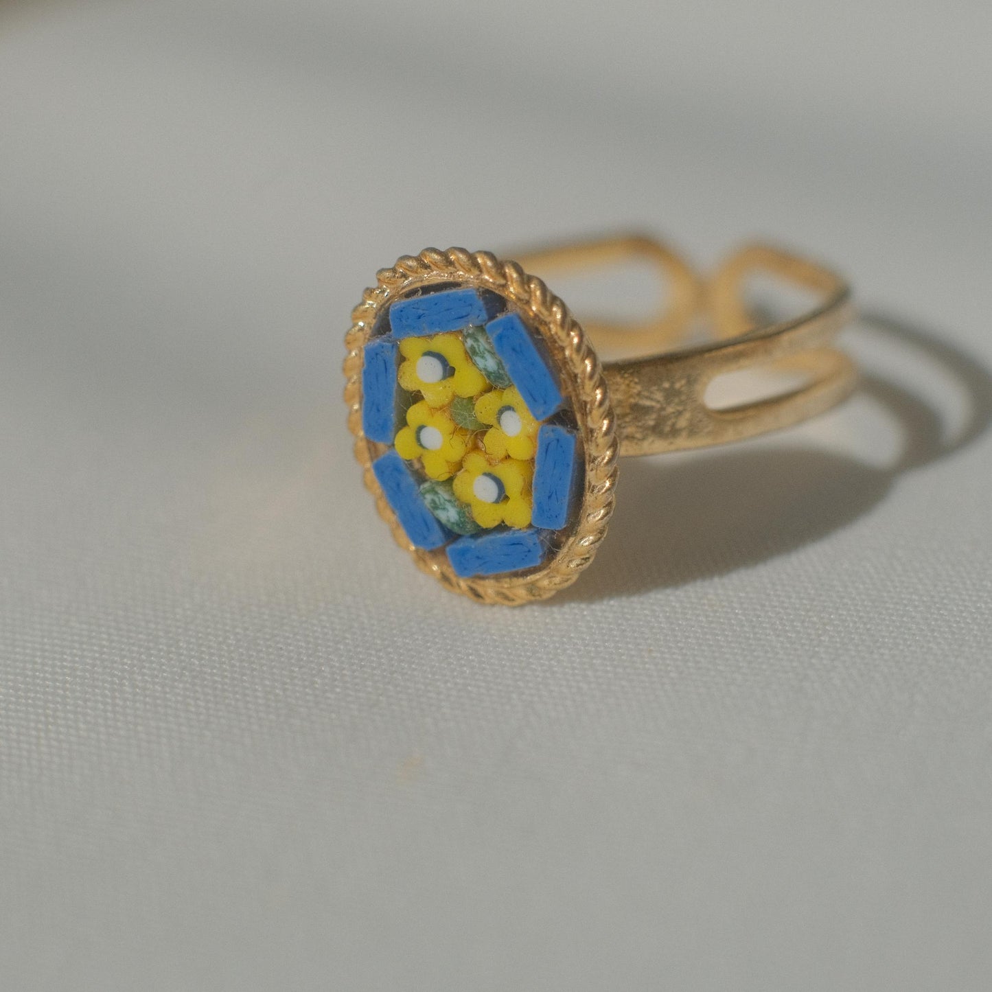 Vintage Italian Micromosaic Ring