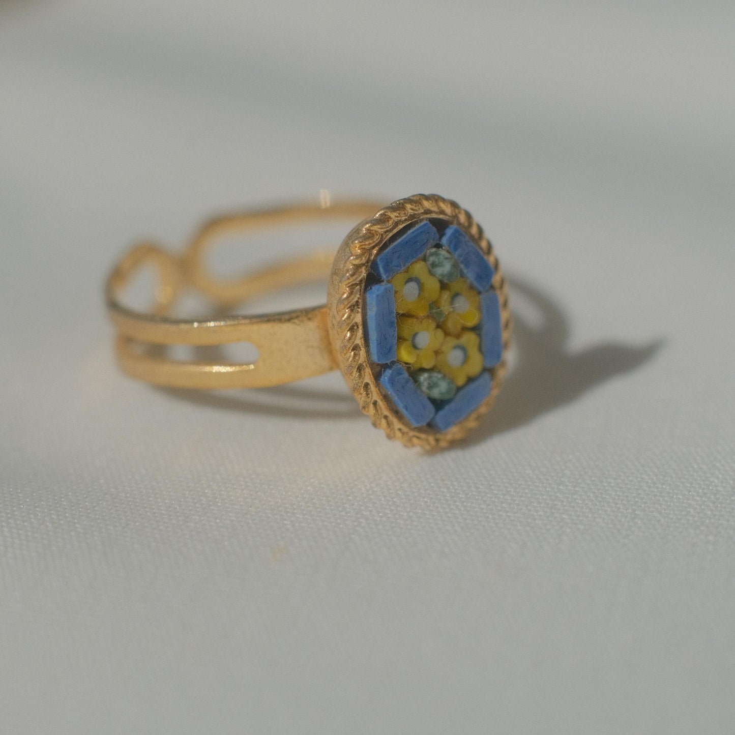 Vintage Italian Micromosaic Ring