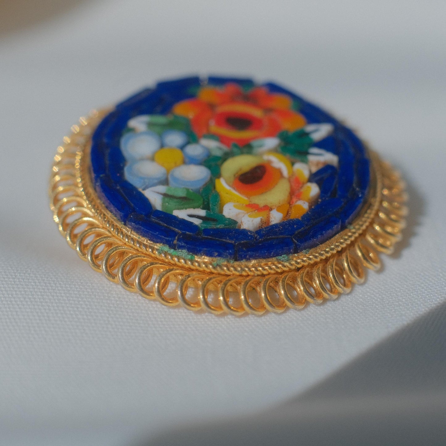 Vintage Italian Micromosaic Brooch