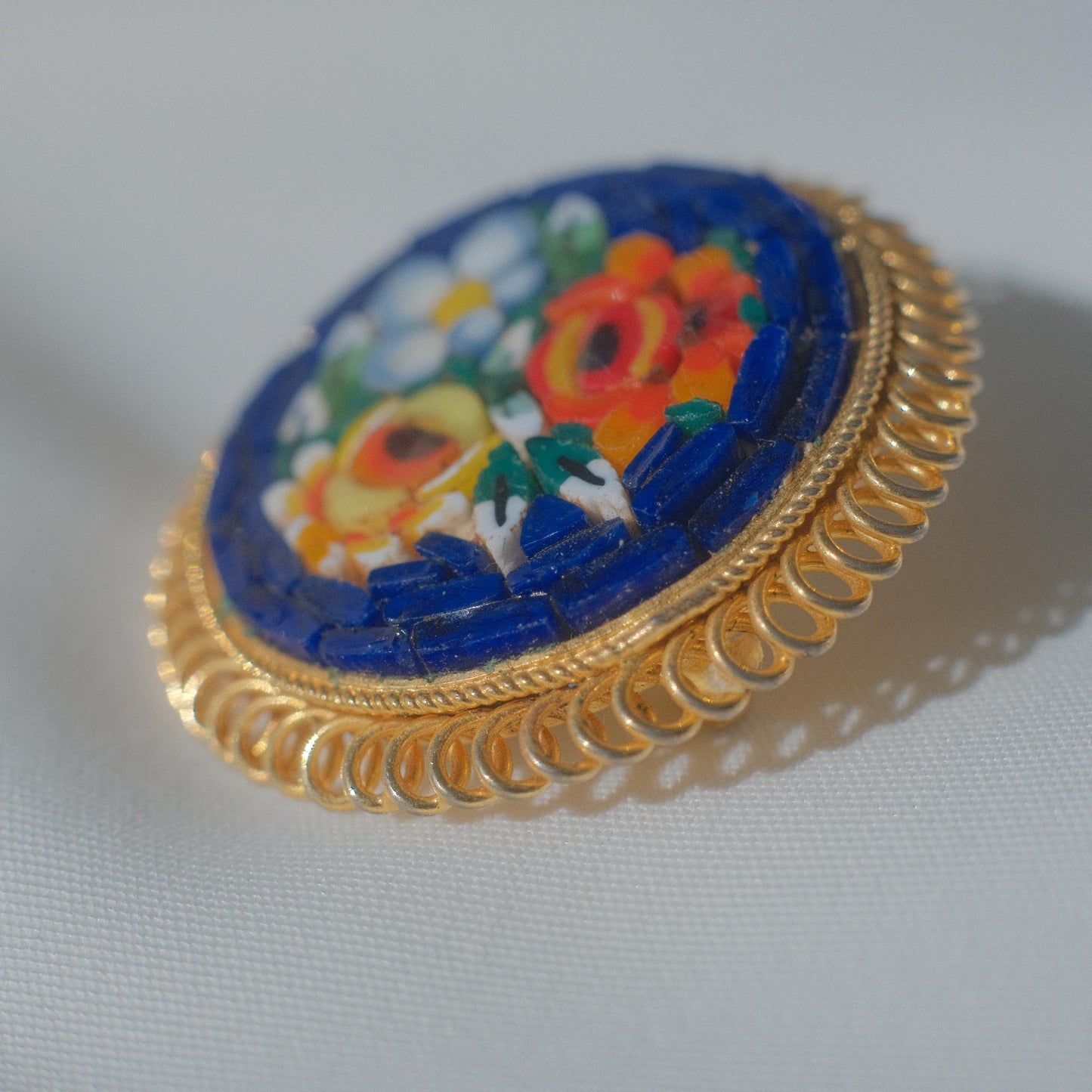 Vintage Italian Micromosaic Brooch