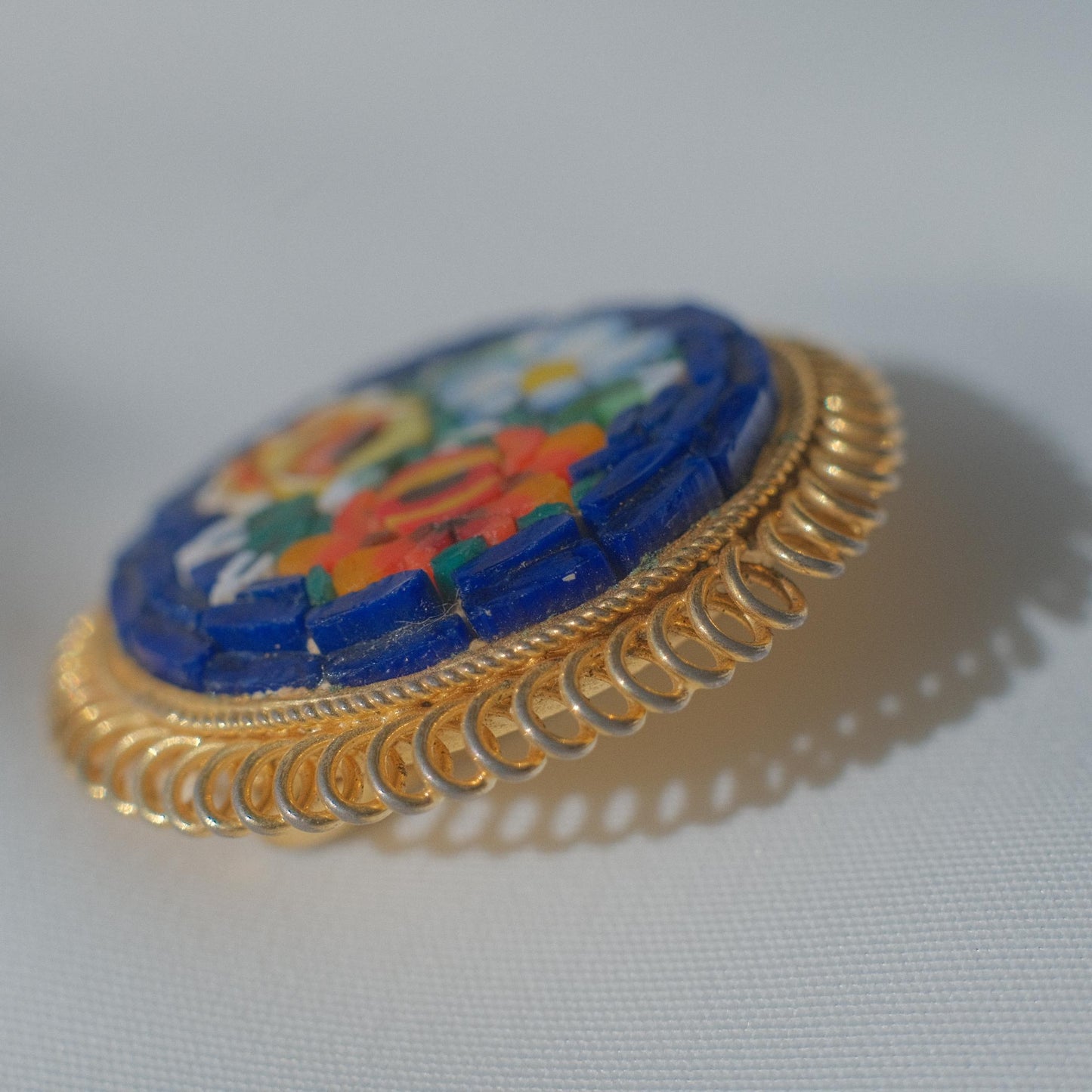 Vintage Italian Micromosaic Brooch