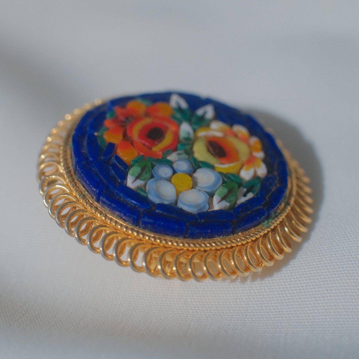 Vintage Italian Micromosaic Brooch