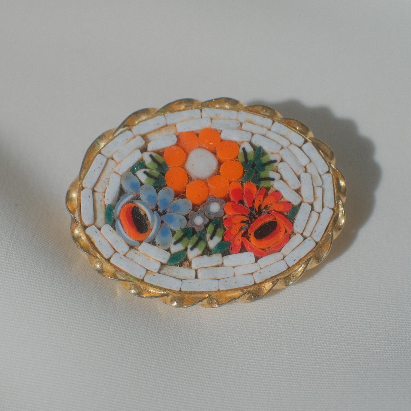 Vintage Italian Micromosaic Brooch