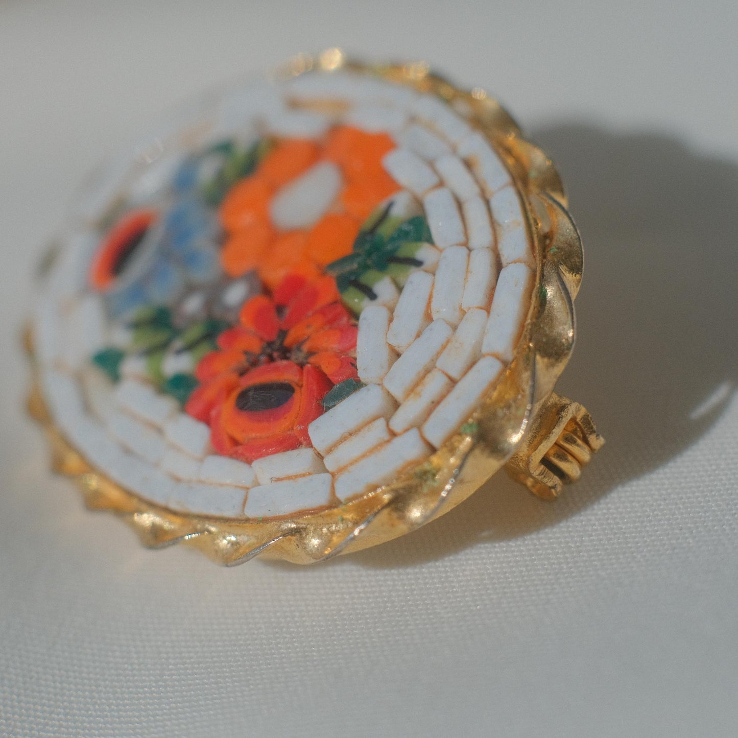 Vintage Italian Micromosaic Brooch
