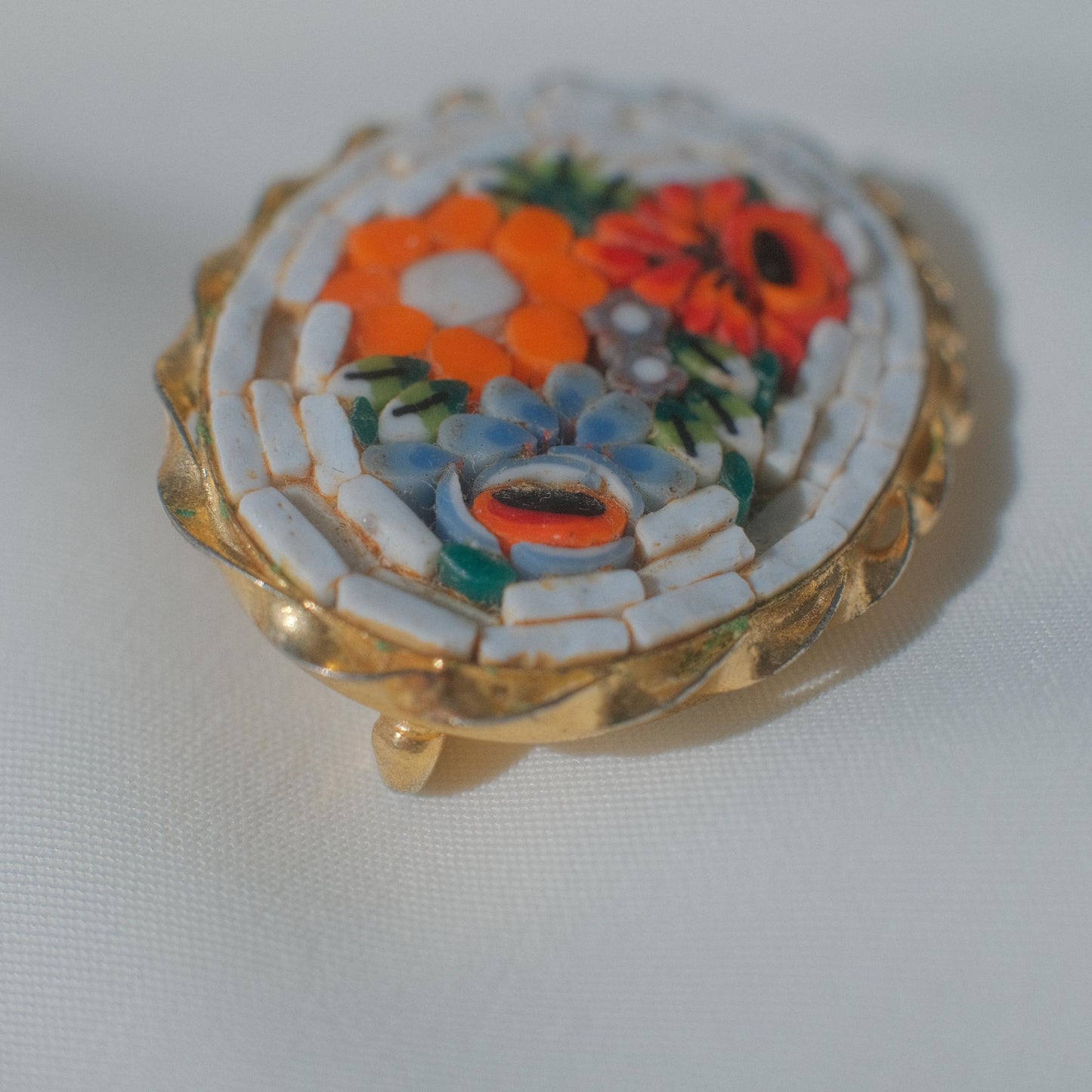 Vintage Italian Micromosaic Brooch
