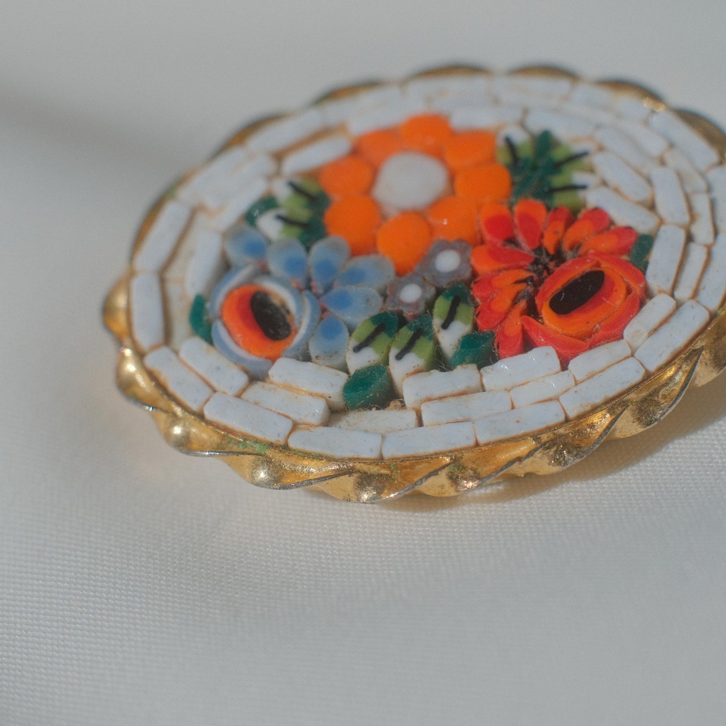 Vintage Italian Micromosaic Brooch