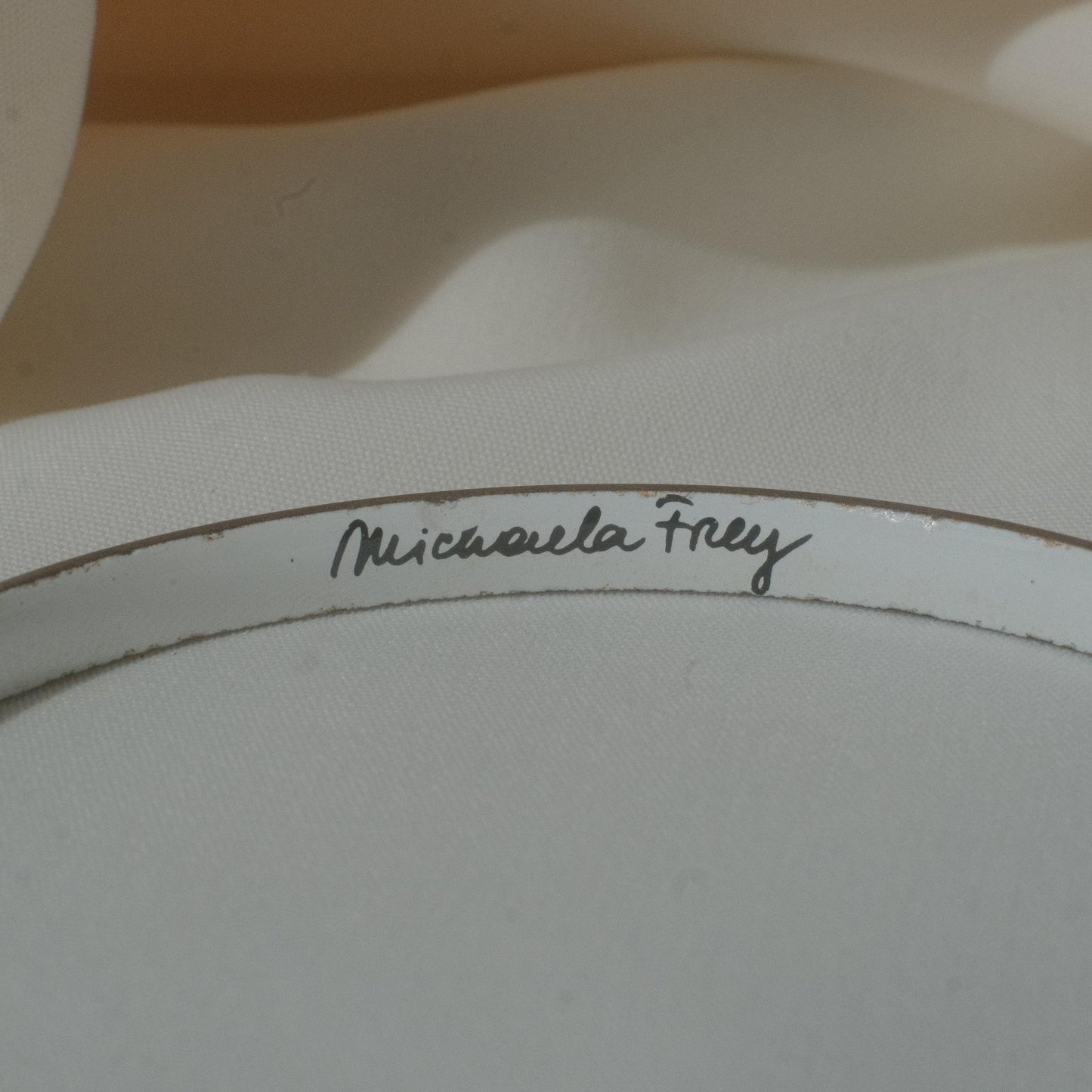 Vintage Michaela Frey Enamel Bangle with Arch Motif
