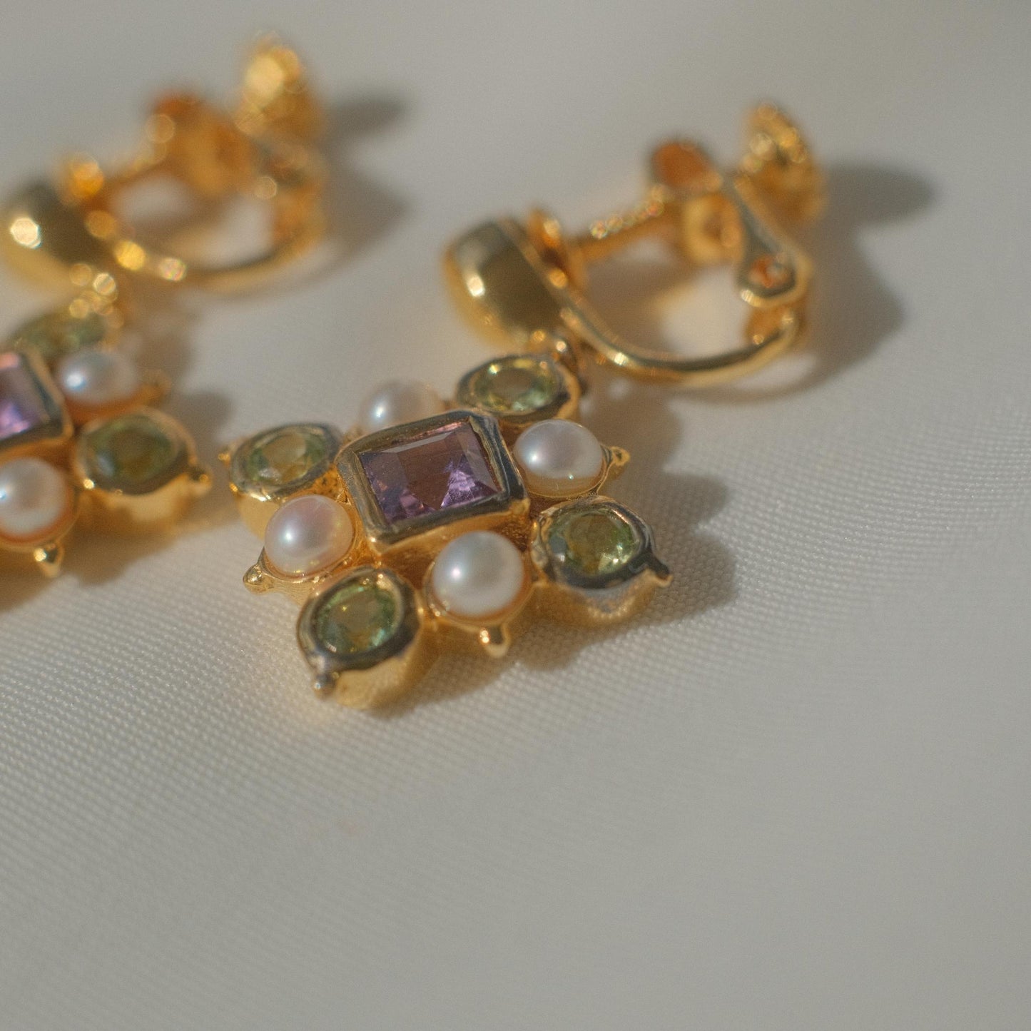 Vintage quatrefoil earrings