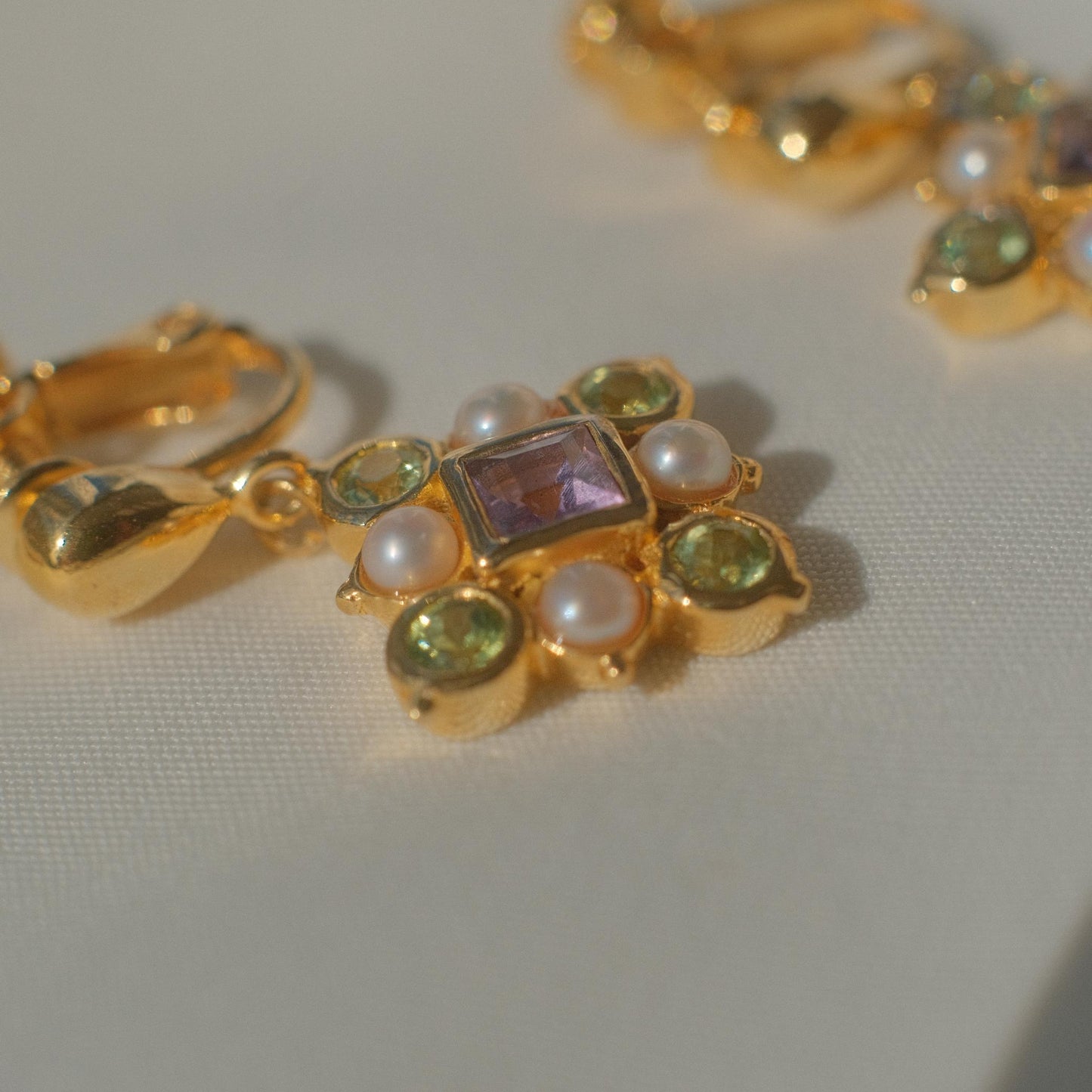 Vintage quatrefoil earrings