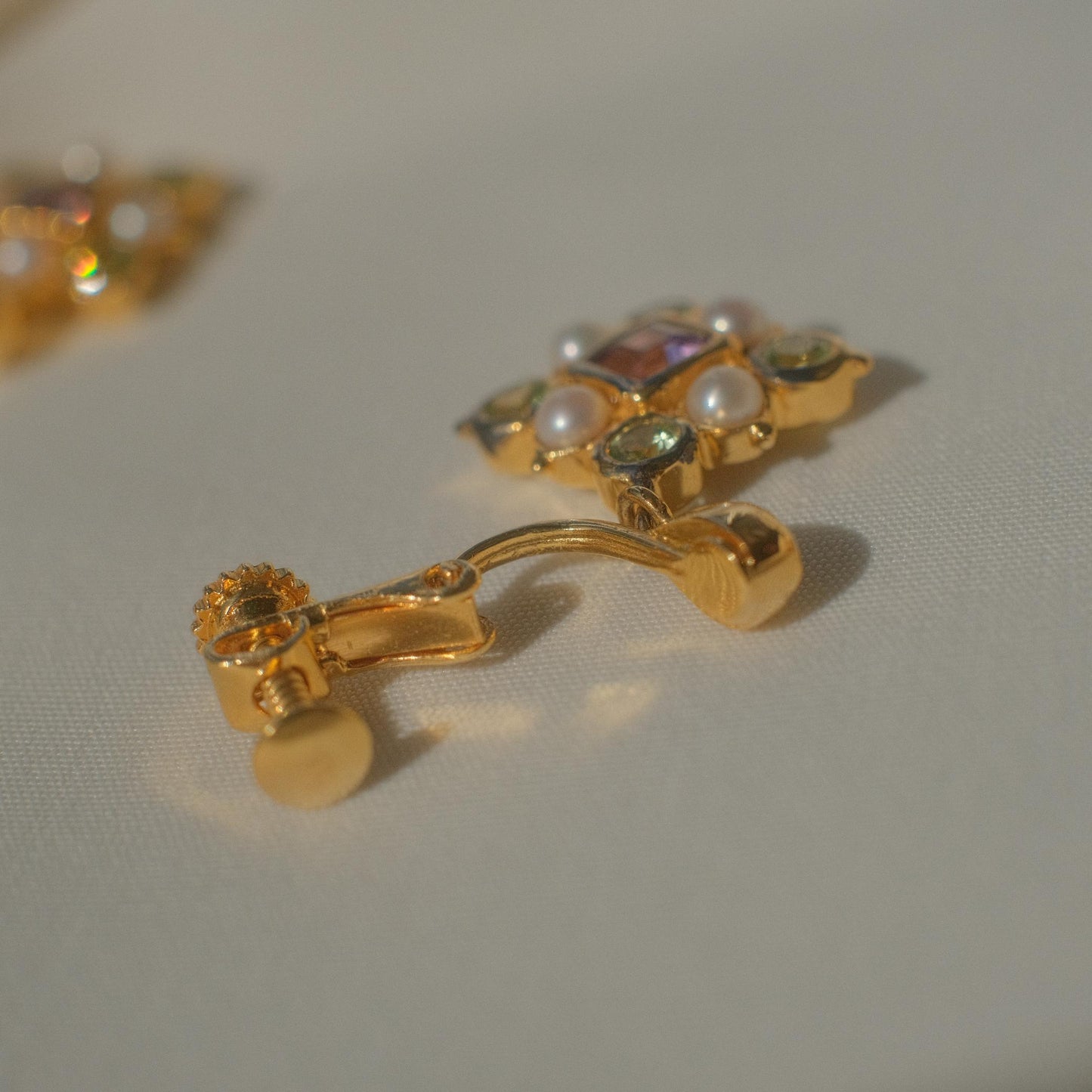 Vintage quatrefoil earrings