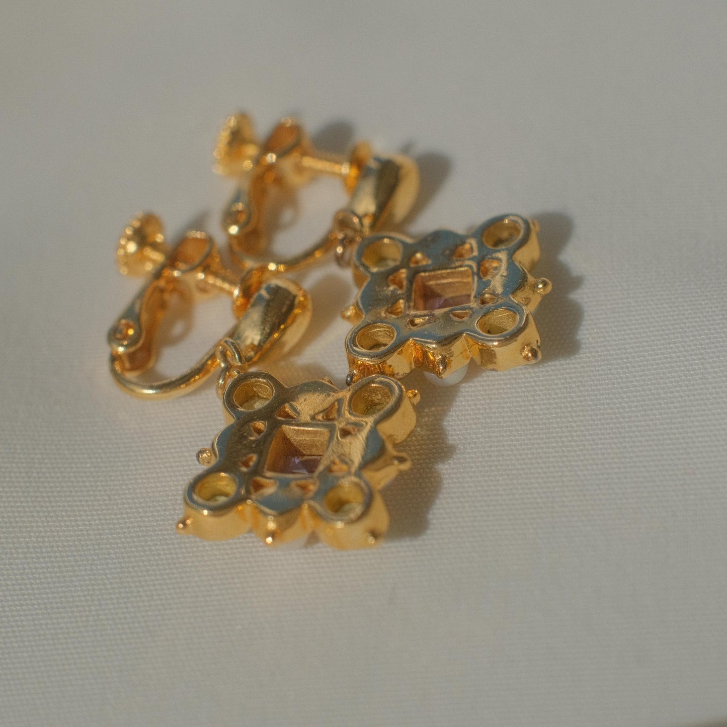 Vintage quatrefoil earrings