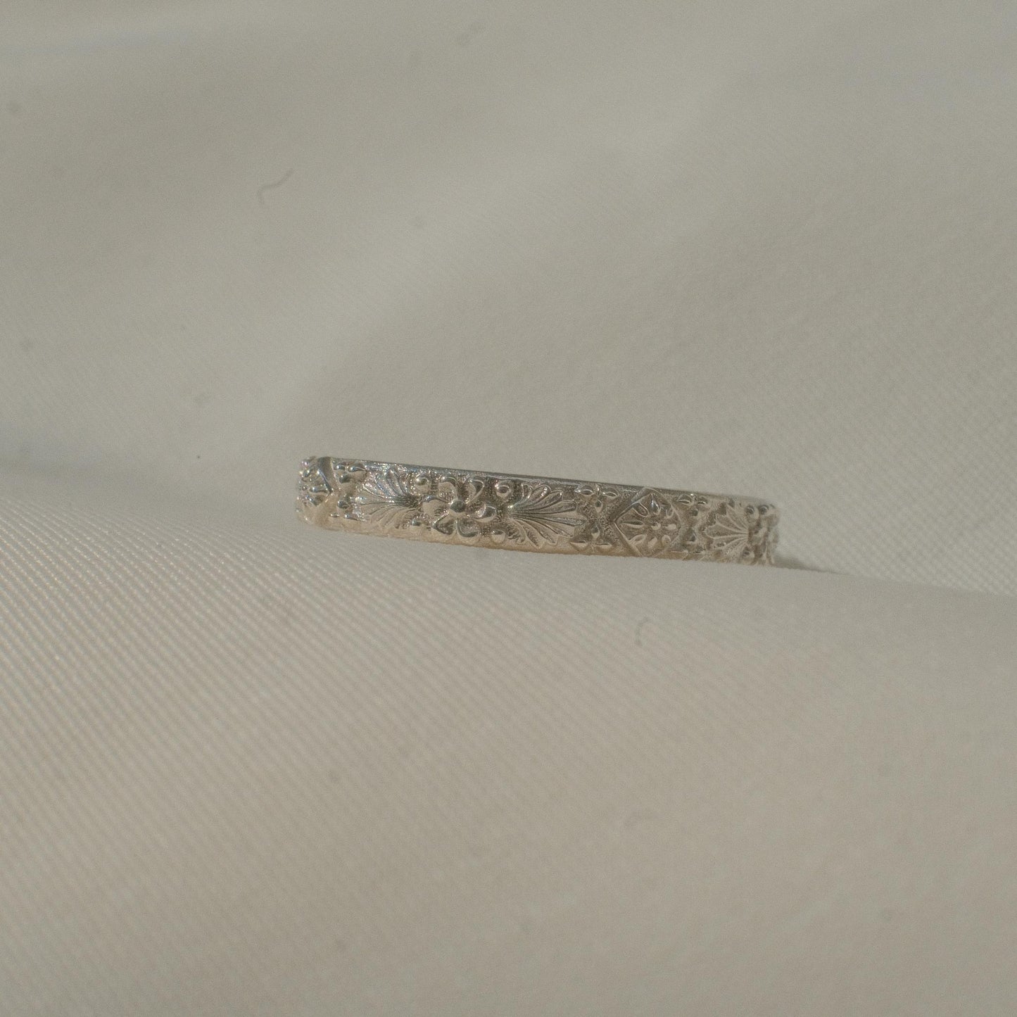 EMMA KRAFFT Victorian Wedding Band in Silver